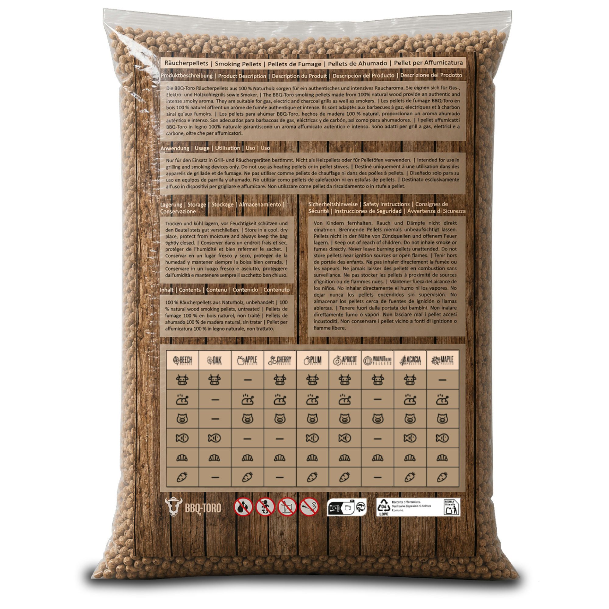 BBQ-Toro Holzpellets Cherry Pellets aus 100% Kirschbaumholz, 30 kg, 30.00 kg
