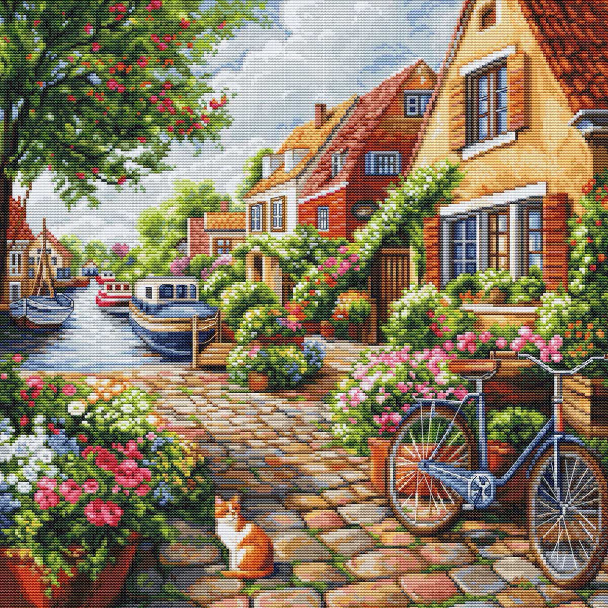 Luca-S Kreativset Luca-S Kreuzstich Stickpackung "Sommerpracht", Zählmuster, 35x35cm..., (embroidery kit by Marussia)