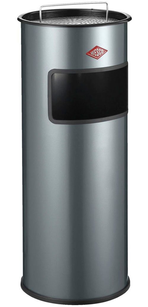 WESCO Aschenbecher, Standascher mit Sieb, Stahlblech, 30 Liter