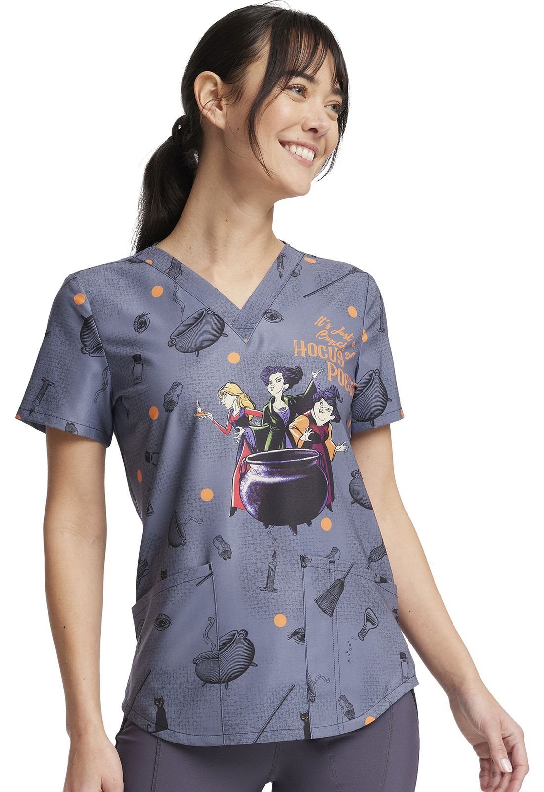 Cherokee Funktionsbluse Bunt bedruckter Damen Kasack "hocus pocus" Kasack mit Motiv – Bild 5 von 5