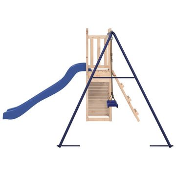 vidaXL Spielhaus Spielturm mit Rutsche Schaukel Kletterwand Massivholz Kiefer Klettertu