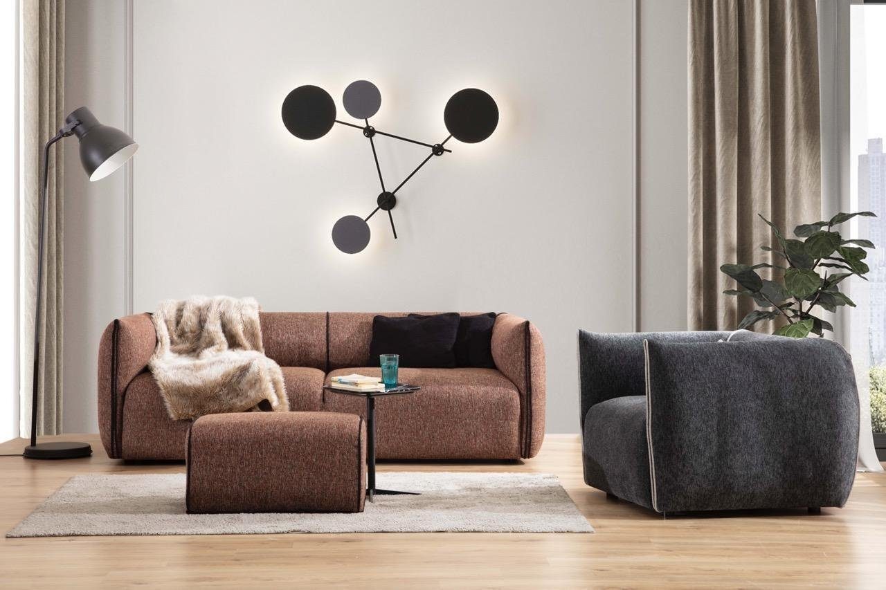 Sofa Neu, Sitz Europa Sofagarnitur Teile, 3 Gruppe Garnitur Sets Set Möbel JVmoebel Made Couch 4+3+1 in 3tlg