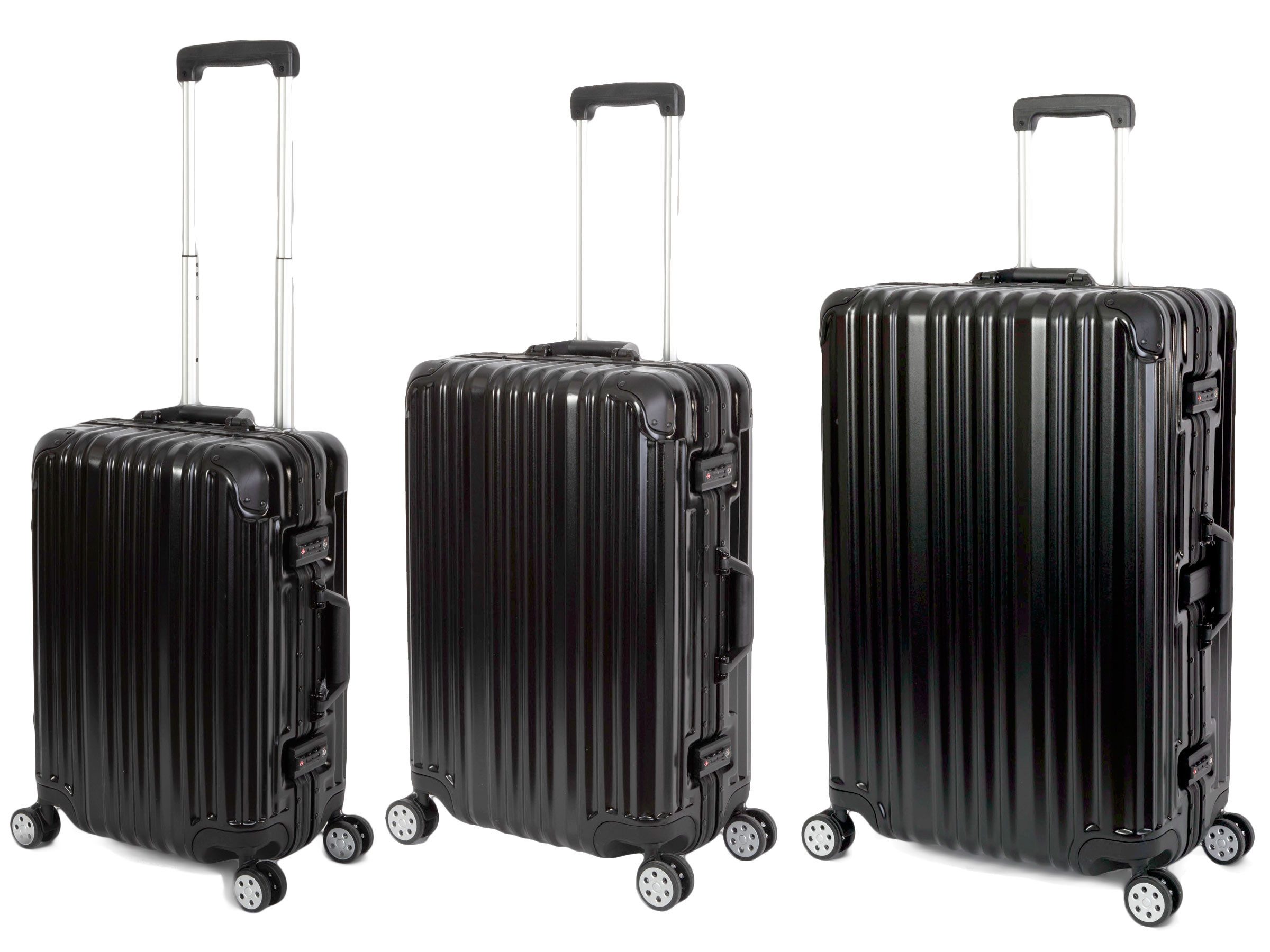 Travelhouse Trolleyset London, 4 Rollen, (3 tlg), TSA Zahlenschloss Alu-Rahmen Schnappverschluss Polycarbonat-Hartschale