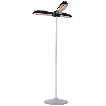 Sunred Terrassenstrahler Sonnenschirm-Heizstrahler 2000 W Halogen Schwarz Silbern PH10