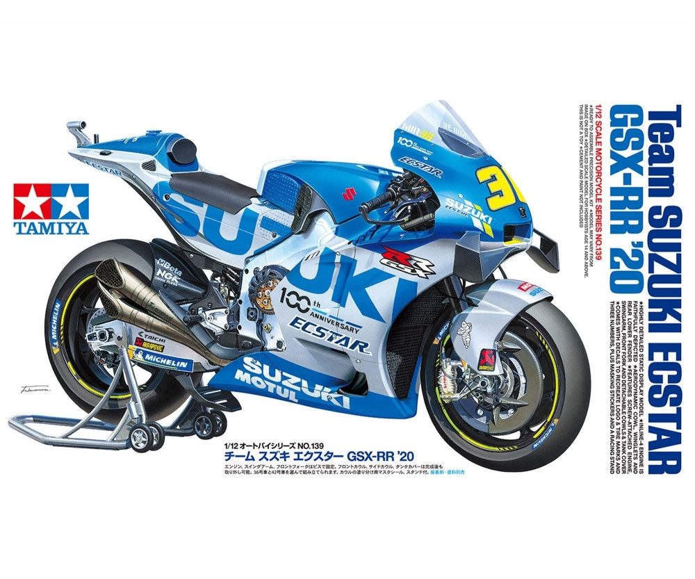 Tamiya Modellbausatz Tamiya Team Suzuki ECSTAR GSX-RR 2020 Motorrad 1:12 Plastik Modellbau