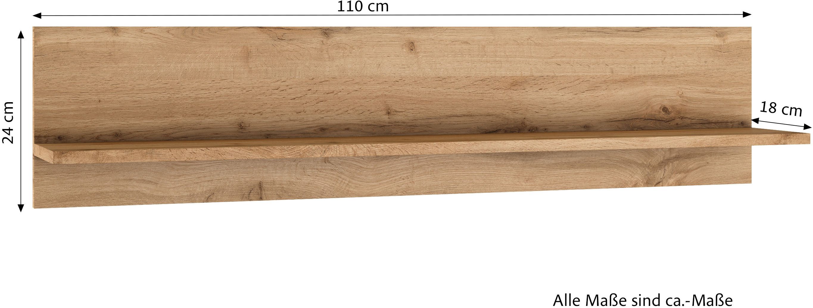 KOCHSTATION Wandboard KS-Milan, Regal in natürlichen Wotaneiche-Dekor, praktische Ablagefläche – Bild 3 von 3
