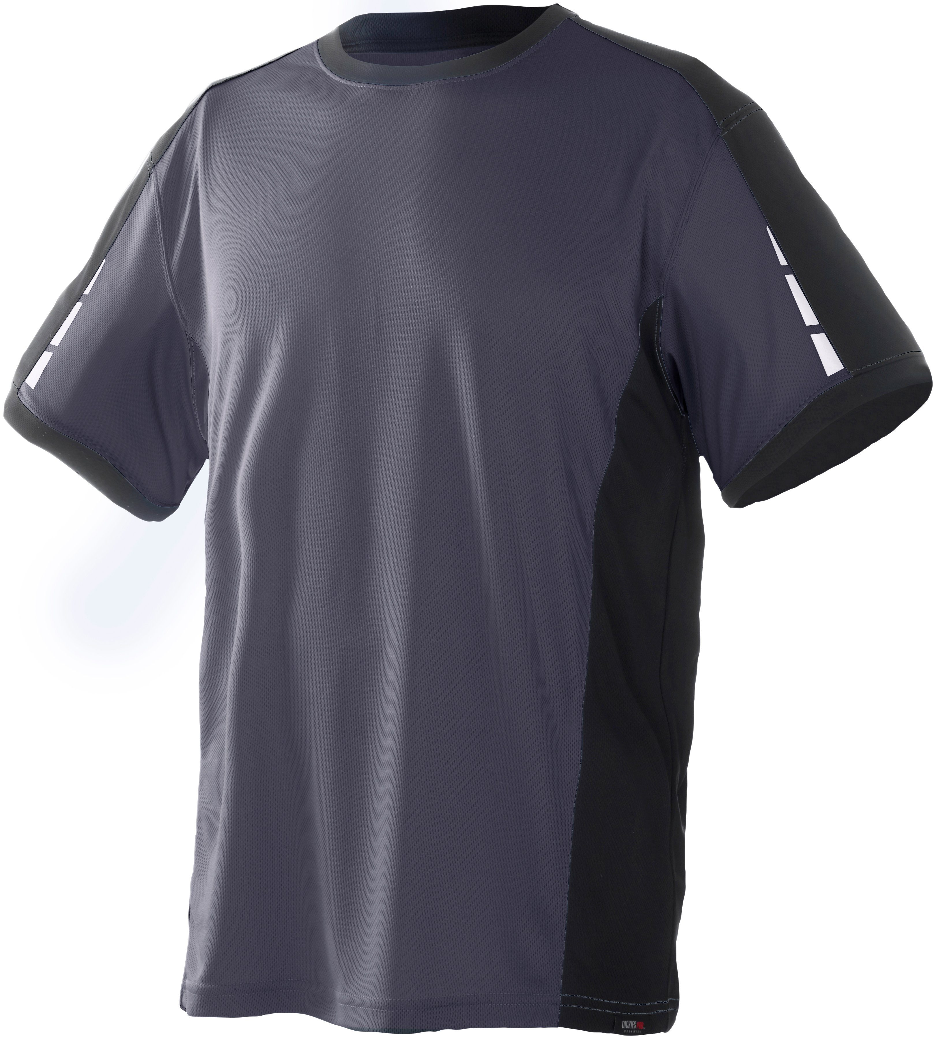 Dickies T-Shirt Pro Details grau-schwarz reflektierenden den Ärmeln mit an