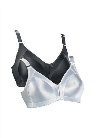 Minimizer-BH (Packung, 2-tlg., 2 Bügel schwarz+weiß Cup Soft Naturana B-G, Stück) ohne BH