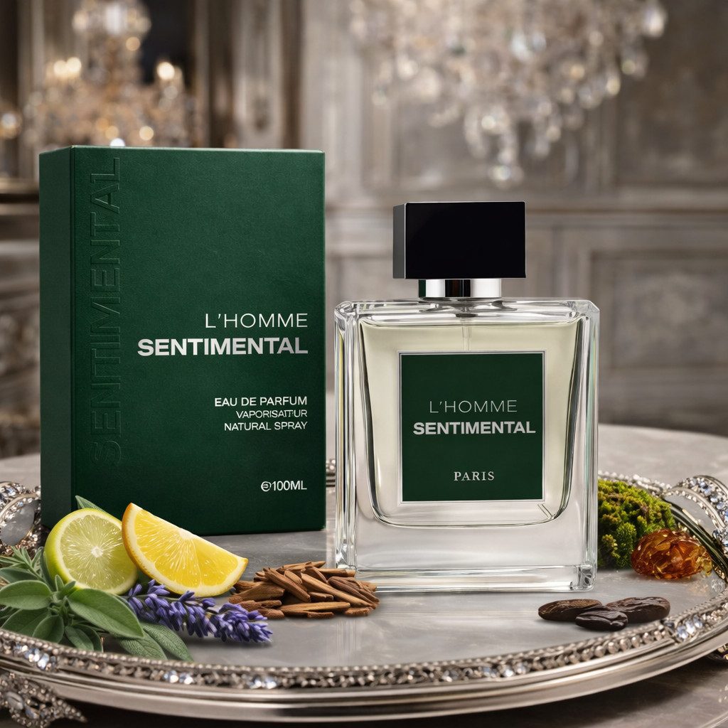 Jack Hope Paris Eau de Parfum L’HOMME SENTIMENTAL PARIS Herrenduft, Holzig, Fougère e100 ml, Hergestellt in Paris, Langanhaltend, Zitrisch, Aromatisch, Modern
