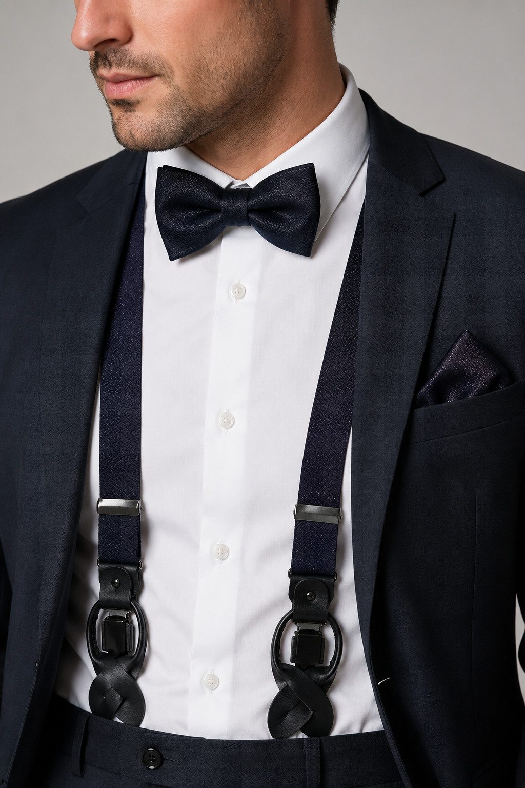 Prince Bowtie Hosenträger - Set Hosenträger Fliege - elegantes Set mit Fliege