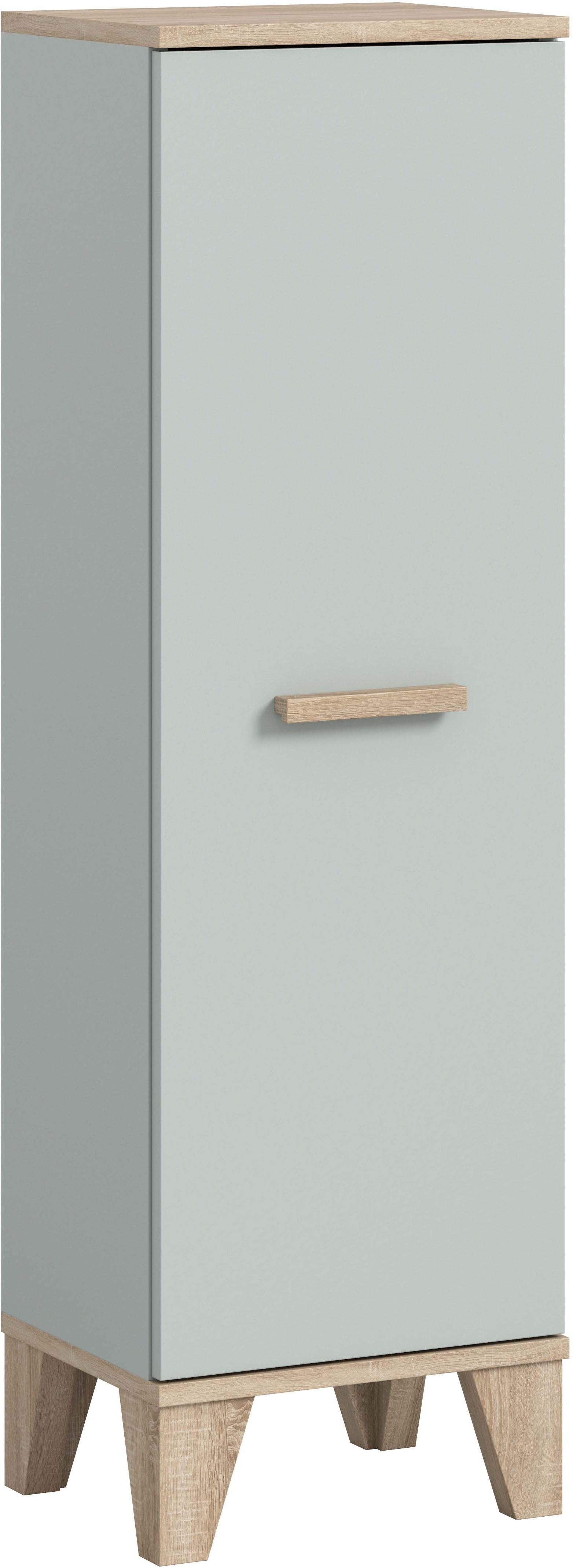 welltime Midischrank MINTTU, Höhe 116 cm, 1 Tür, 2 Einlegeböden, 3 Fächer (Türanschlag rechts und links montierbar) Badmöbel, Badschrank, Schrank, Kommode, Bad, Unterschrank
