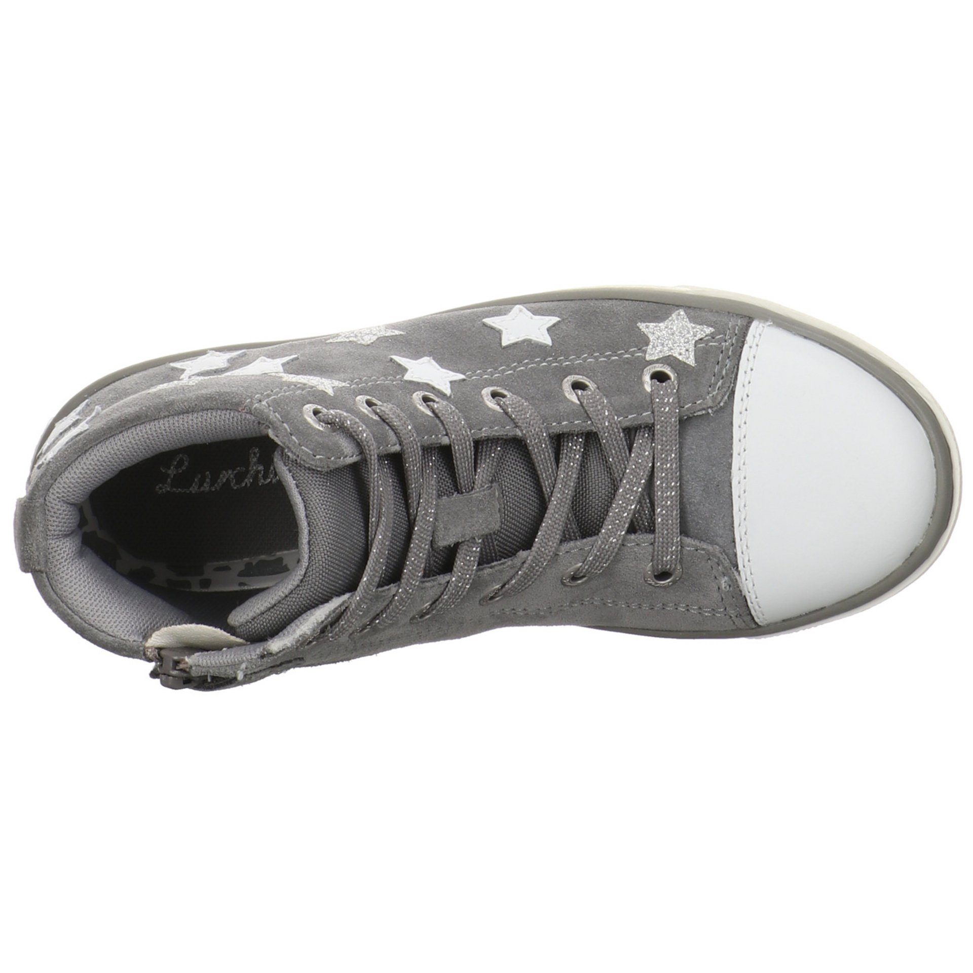 Veloursleder Sneaker Starlet Veloursleder gemustert High-Top grau-mittel Sneaker Lurchi