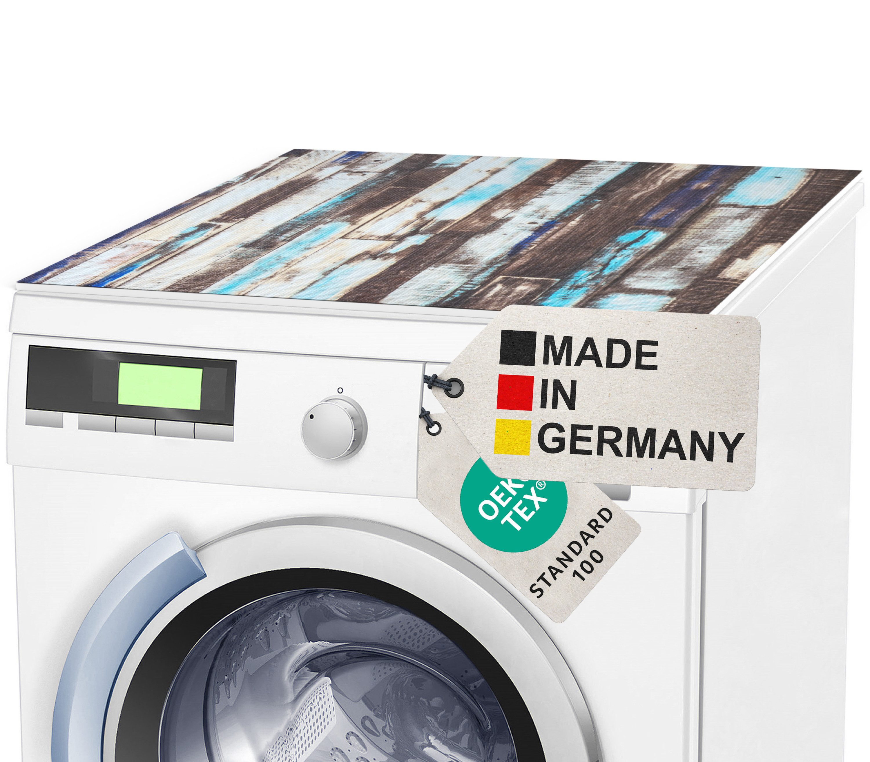 BAUHELD Antirutschmatte Waschmaschine [Made in Germany], 60x60 cm, Waschmaschinenauflage mit Vinyl-Beschichtung, Als Waschmaschinenbezug, Waschmaschinenabdeckung, Auch für Trockner