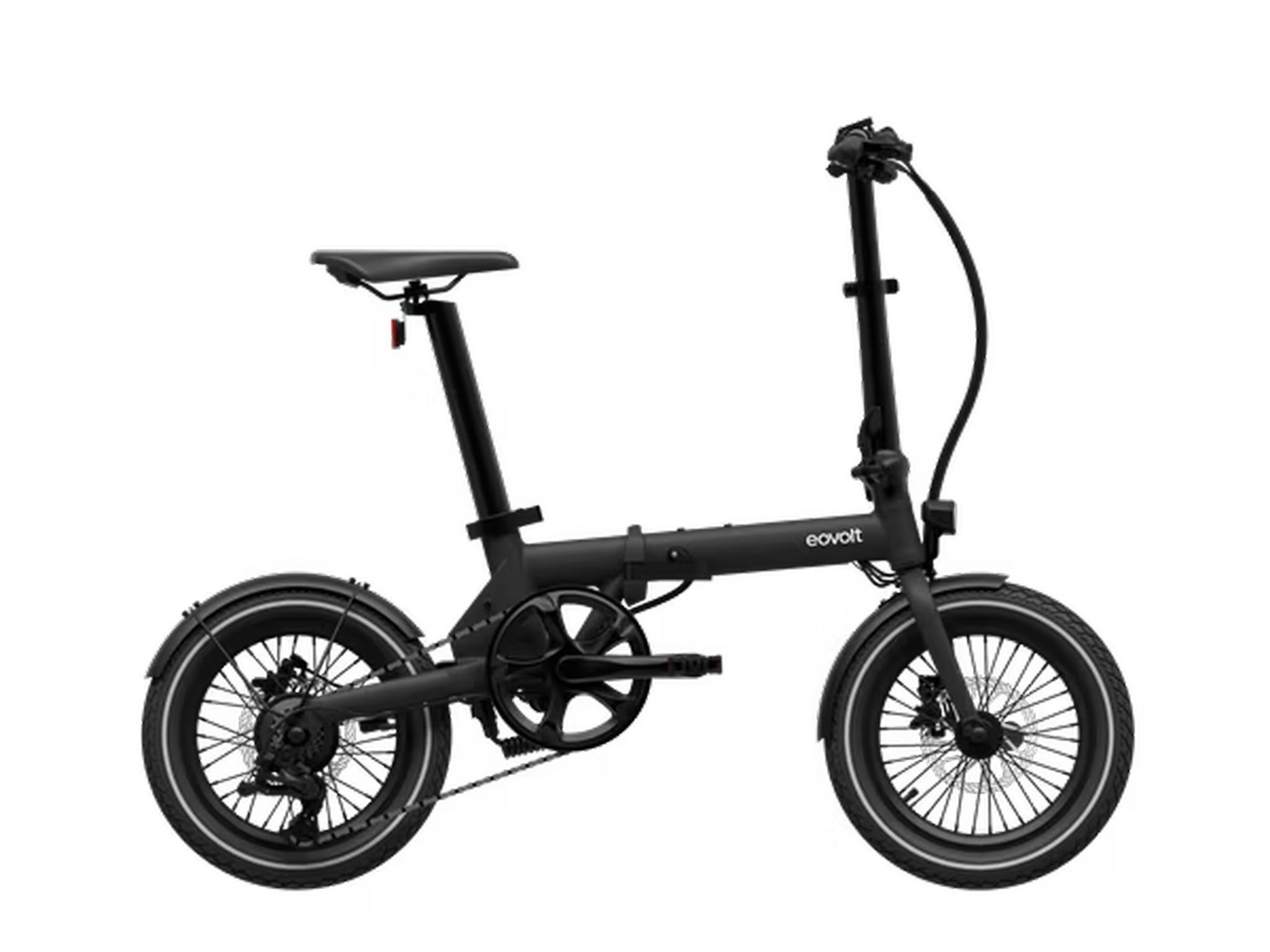 EOVOLT E-Bike EOVOLT Morning E-Faltrad 16 Zoll 250W Onyx Black, 4 Gang, Nur 16 kg Leichtgewicht, Hydraulische Scheibenbremsen