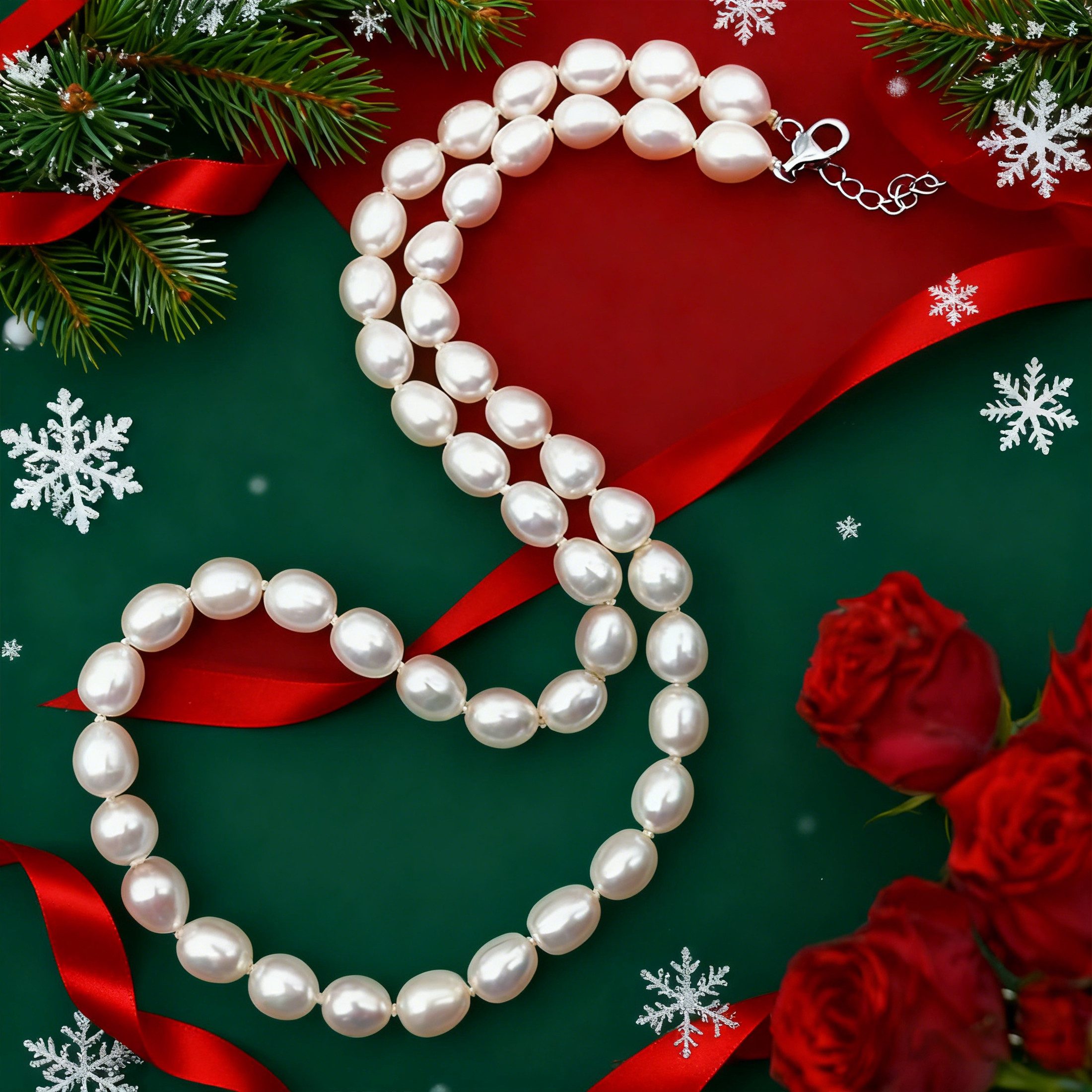 ibettertec Perlenketten-Set 8-9mm Perlenketten Set aus natürlichen Süßwasse günstig online kaufen