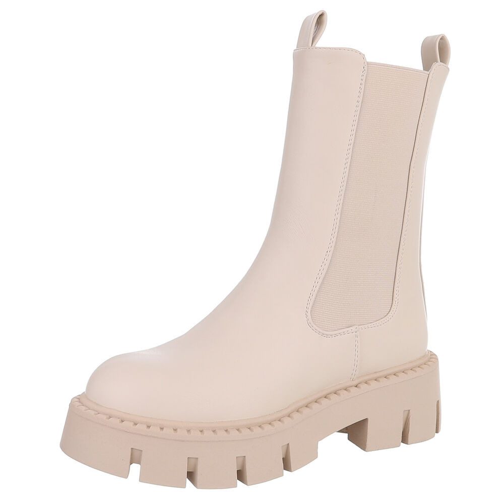 Ital-Design Trendige Chelsea Boots mit markanter Sohle für Damen Plateausti günstig online kaufen