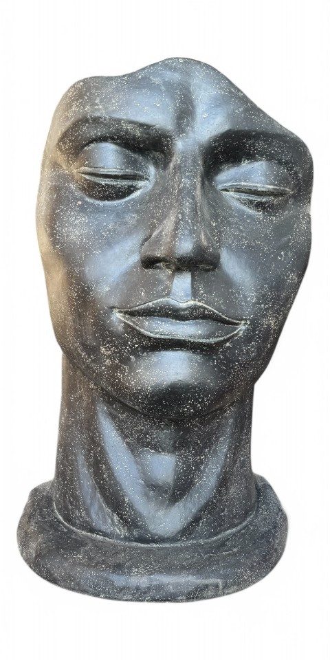 FaHome Skulptur Männliche Gesichtsskulptur - Garten, Terrasse, Eingangsbereich