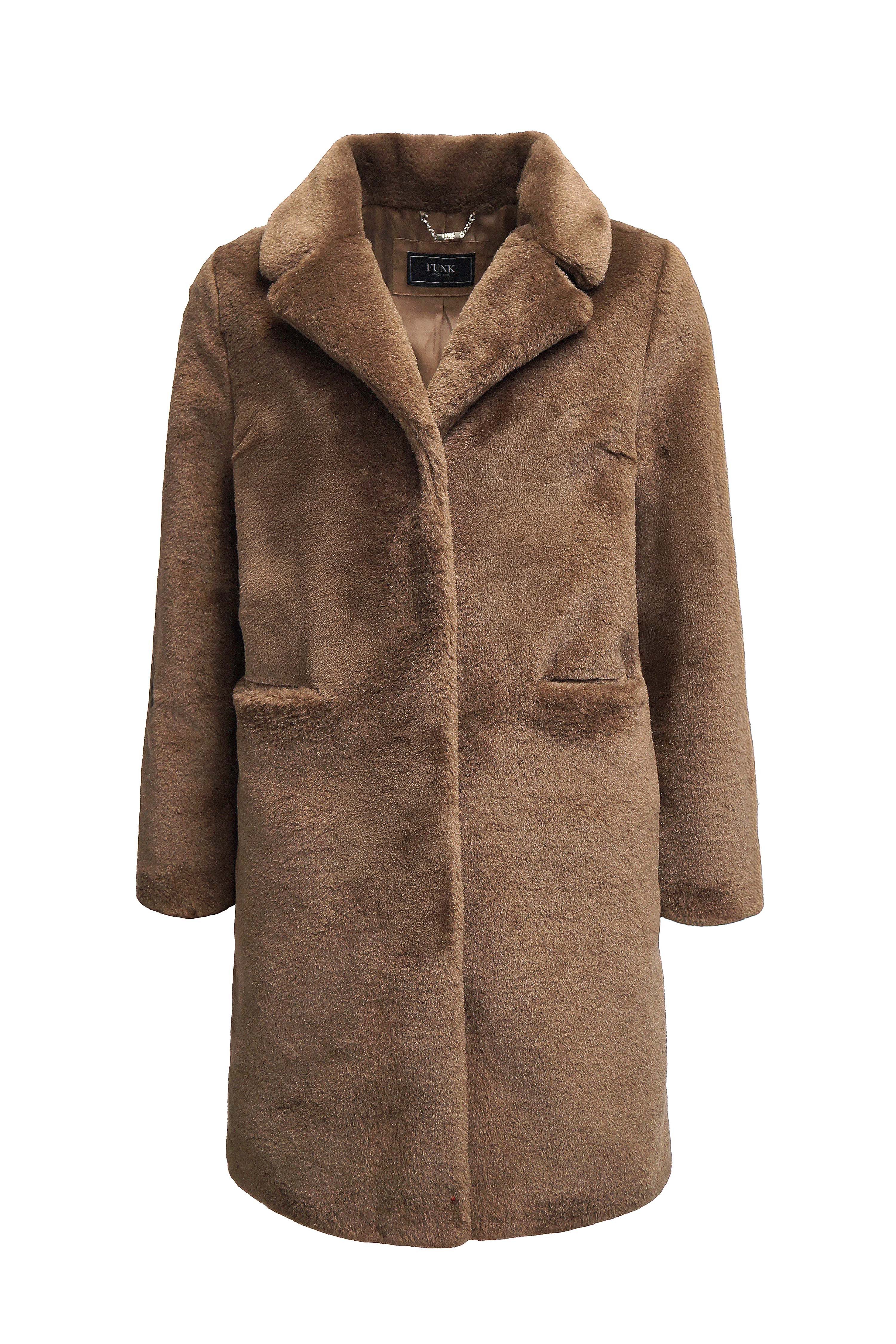 FUNK since 1776 Fellimitatmantel in kuscheliger Lammoptik mit stylischem Re günstig online kaufen