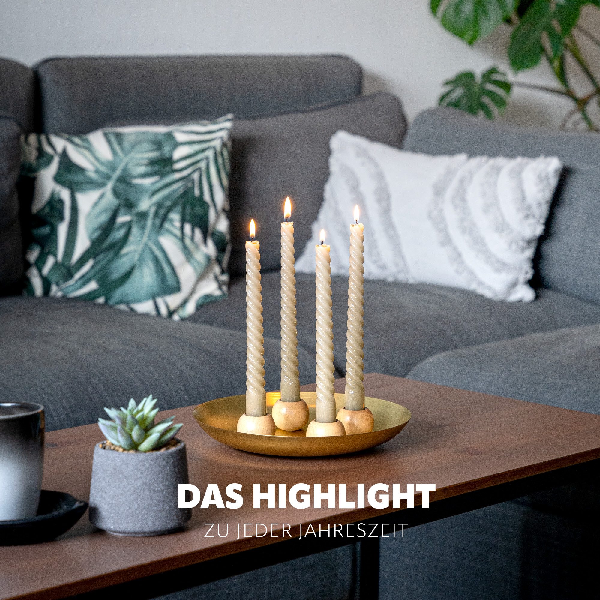 bremermann Kerzentablett 4 magnetischer Kerzenhalter für günstig online kaufen