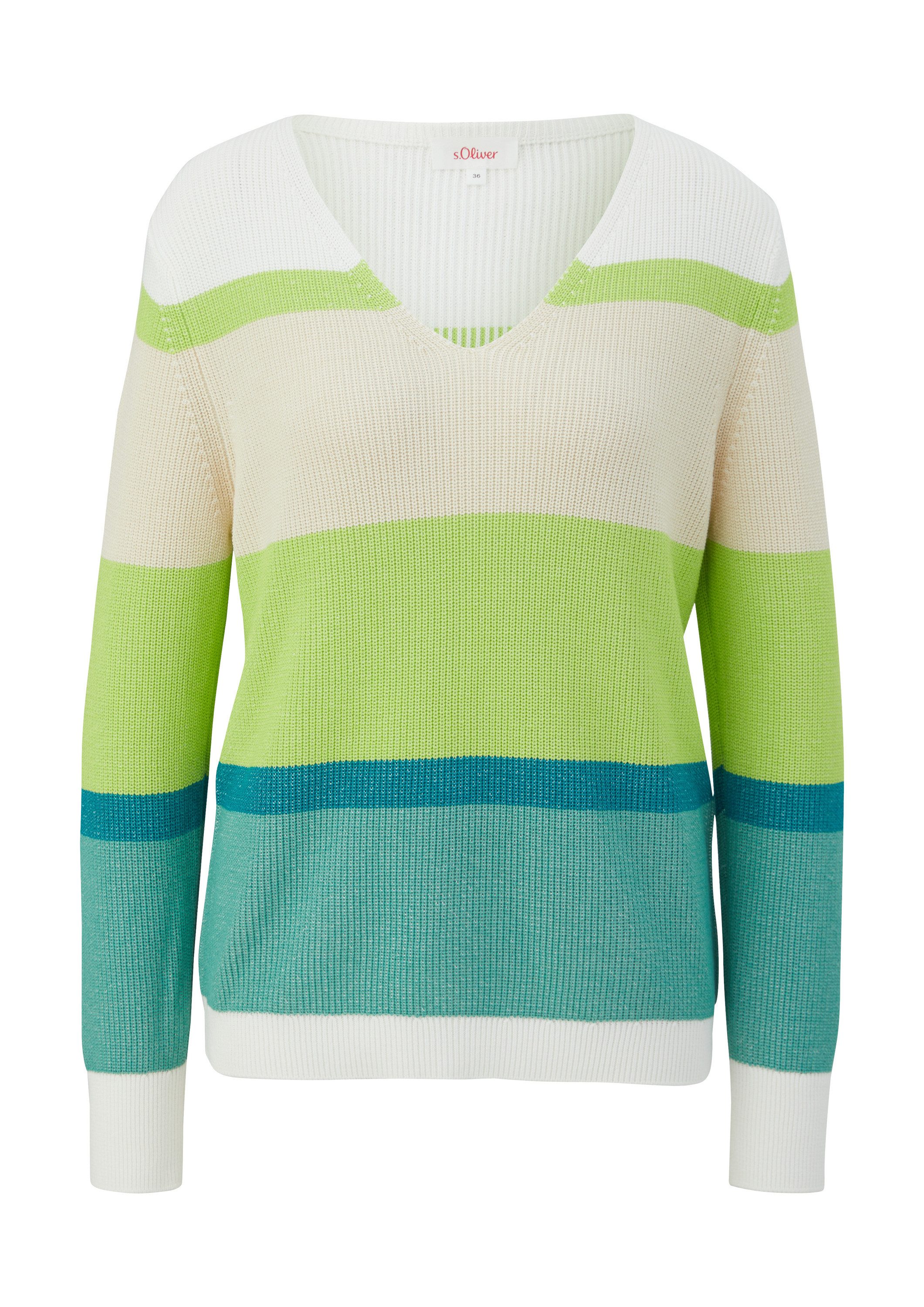 s.Oliver Longpullover Strickpullover Strickpullover aus Viskosemix