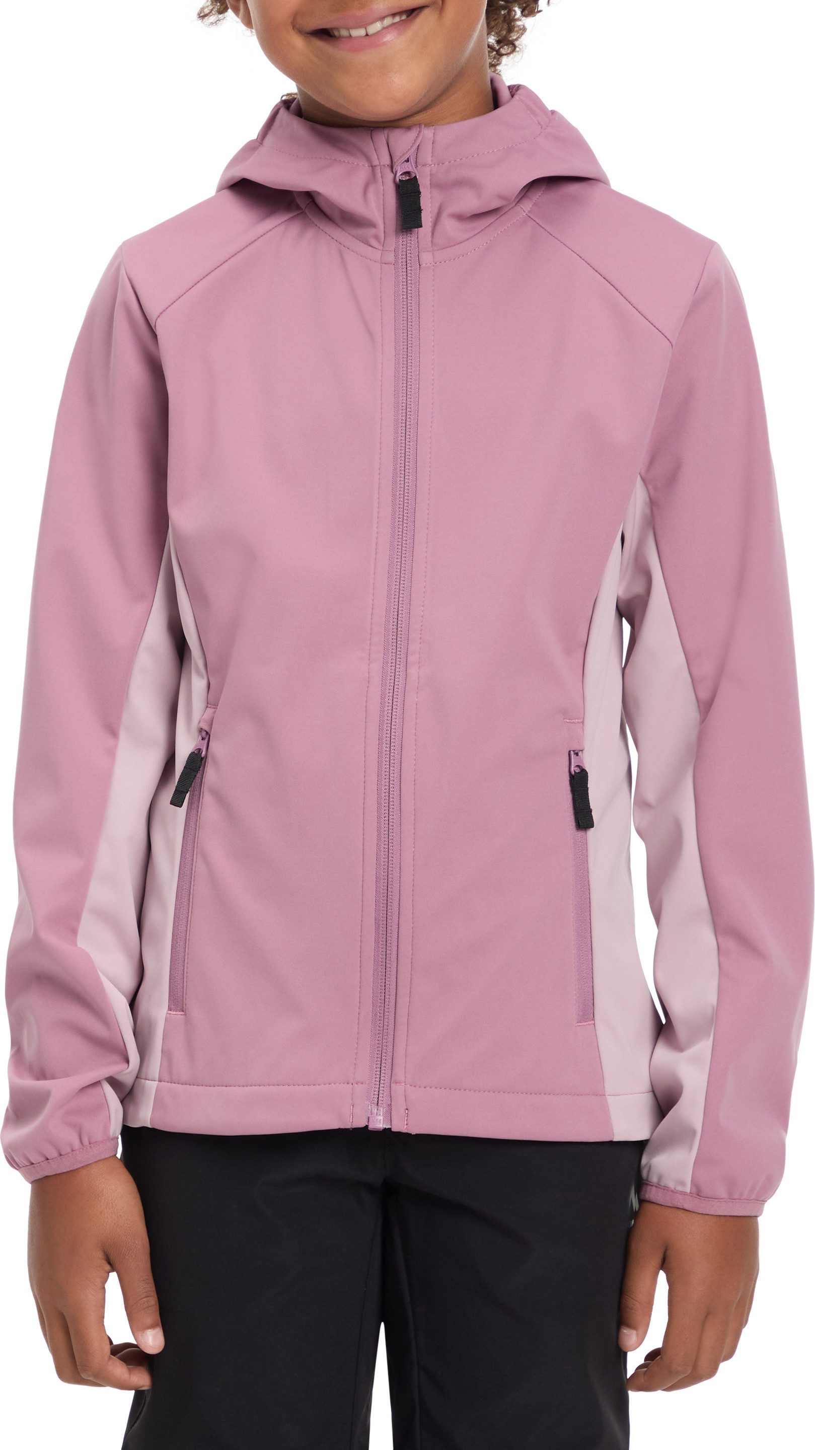 McKINLEY Outdoorjacke DA.-UNTERJACKE ABE LT G mit kontrastfarbigen Einsätzen, Mit Kapuze