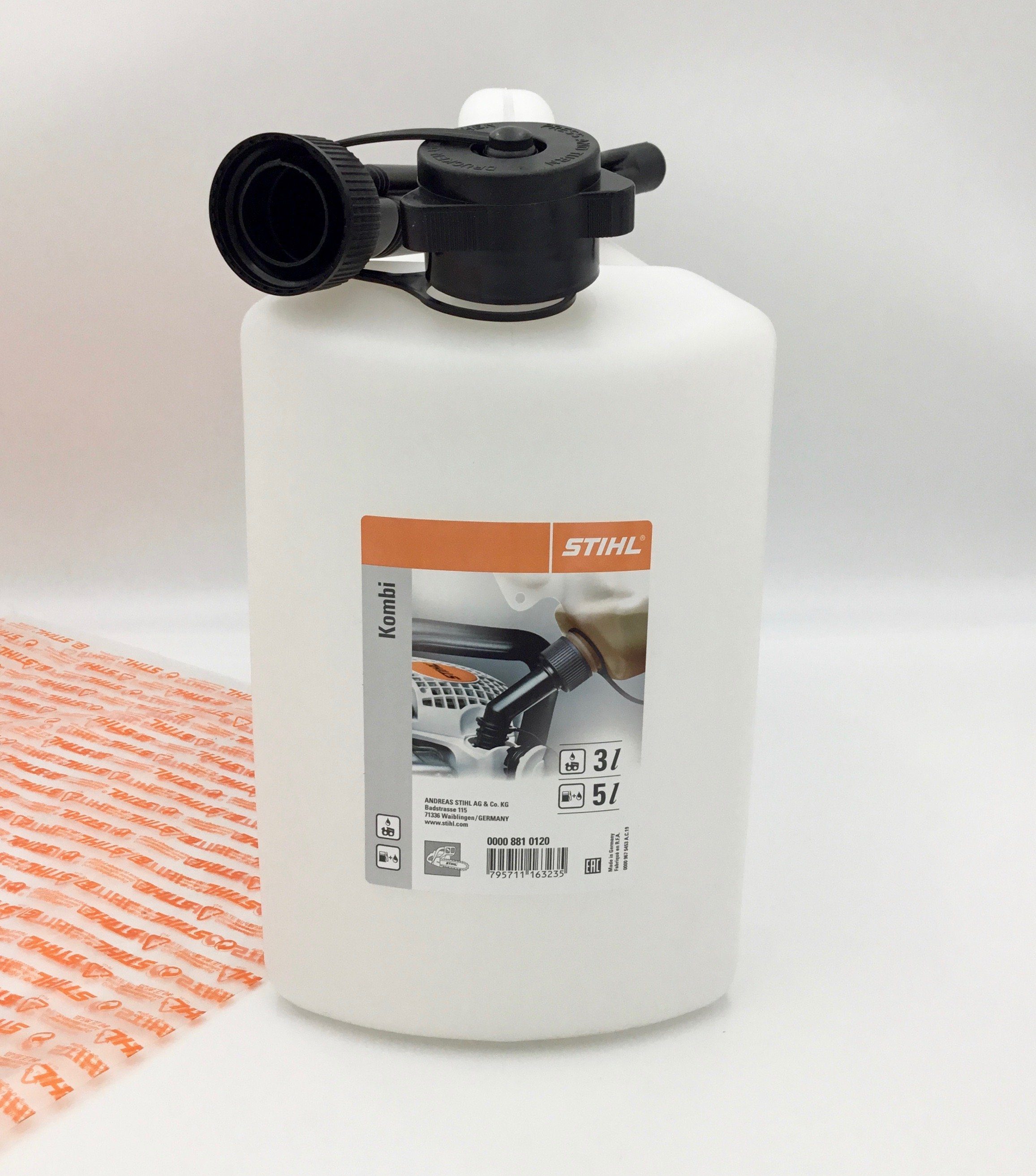 STIHL Benzinkanister KombiKanister Standard 5/3 L- transparent Doppelkanister 00008810120 (STIHL KombiKanister Standard 5 / 3 Liter transparent Doppelkanister 00008810120)