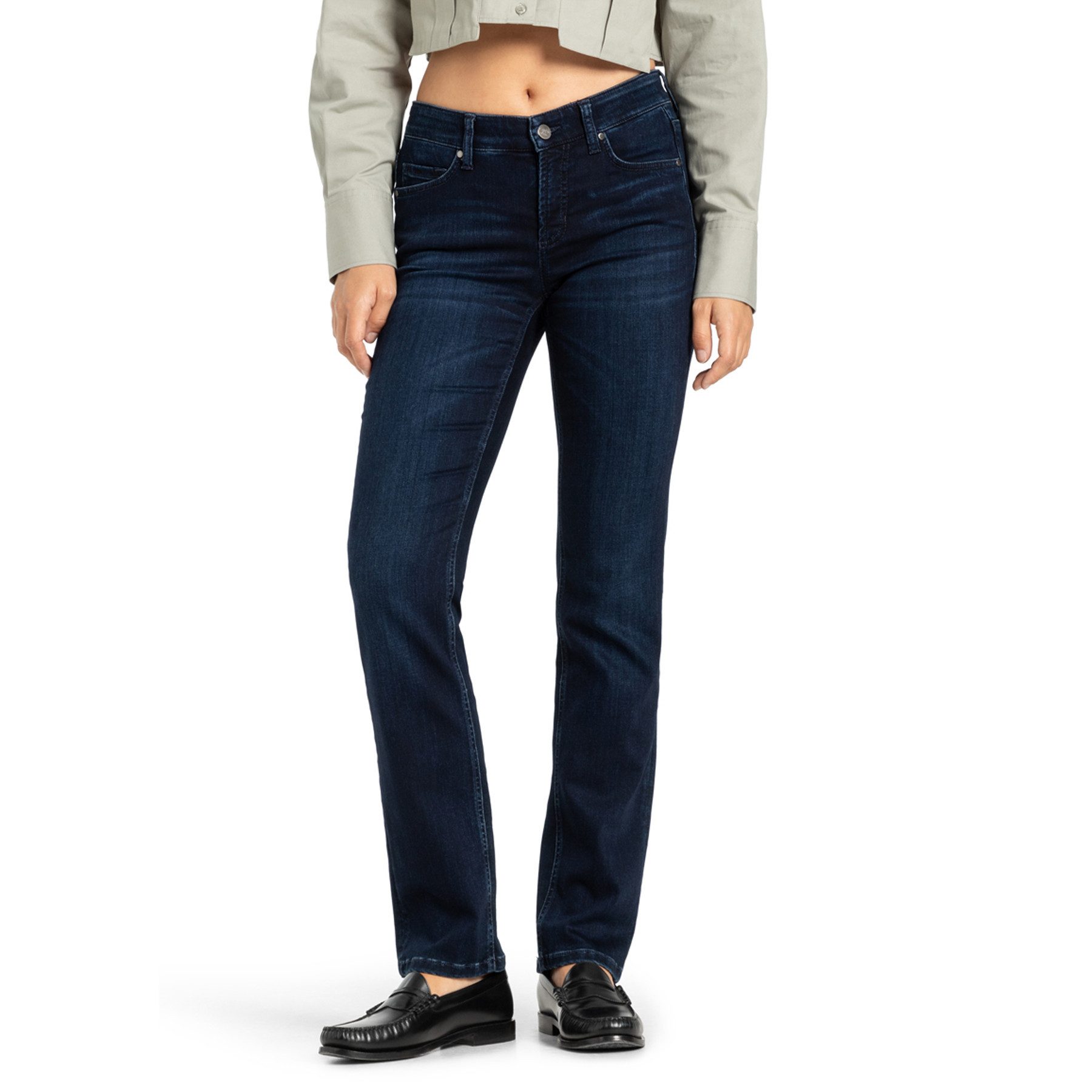 Cambio 5-Pocket-Jeans CAMBIO Jeans PIPER LONG Mid Waist - Soft Cozy Blue