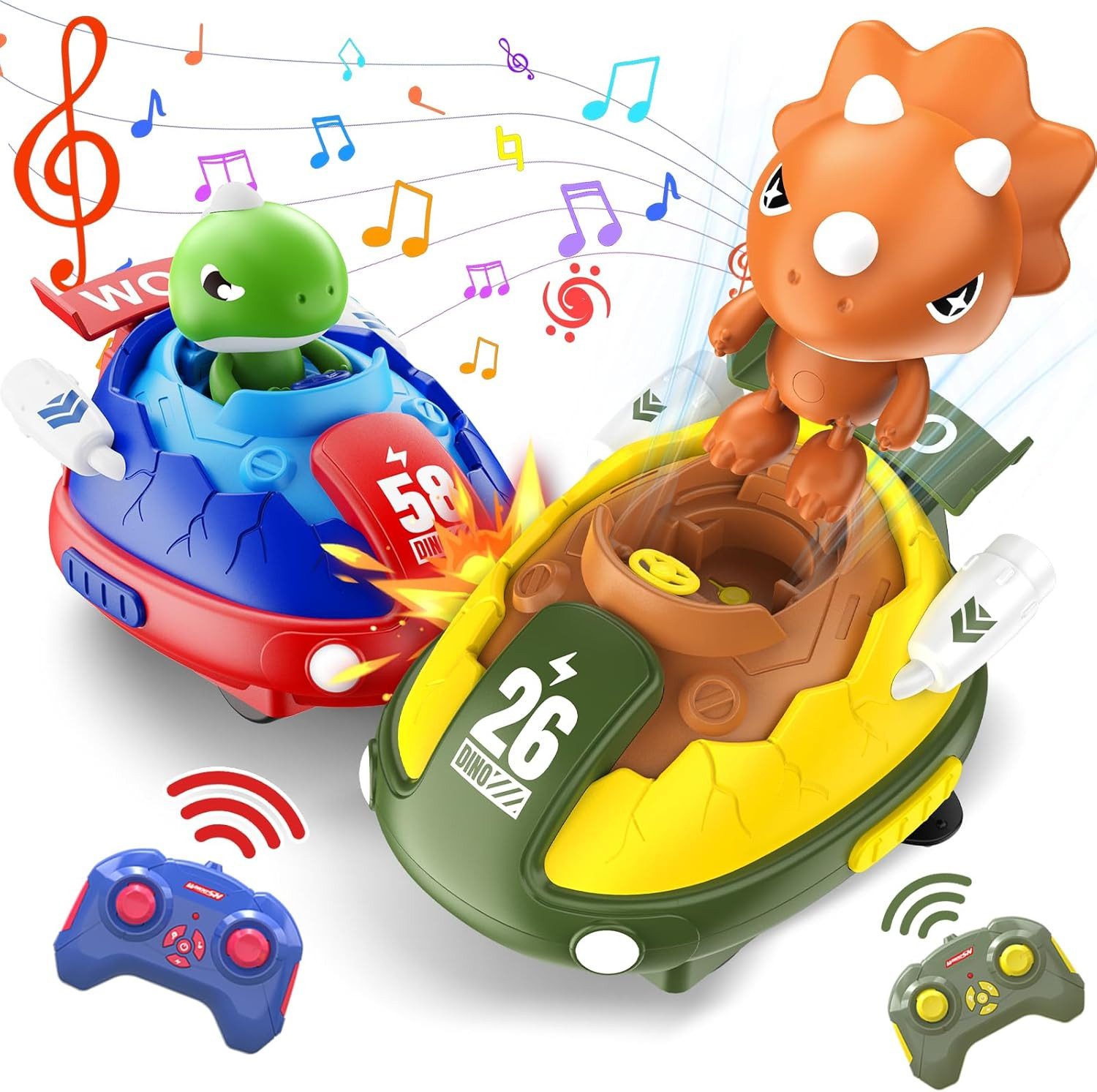 ANYSUN RC-Auto Ferngesteuertes Auto, 2 Stück Autoscooter-Spielzeug (für 3, 4, 5, 6, 8, 9 und 10 Jahre, RC Auto, für Weihnachts und Geburtstagsgeschenke), Indoor und Outdoor Spiele für Jungen und Mädchen