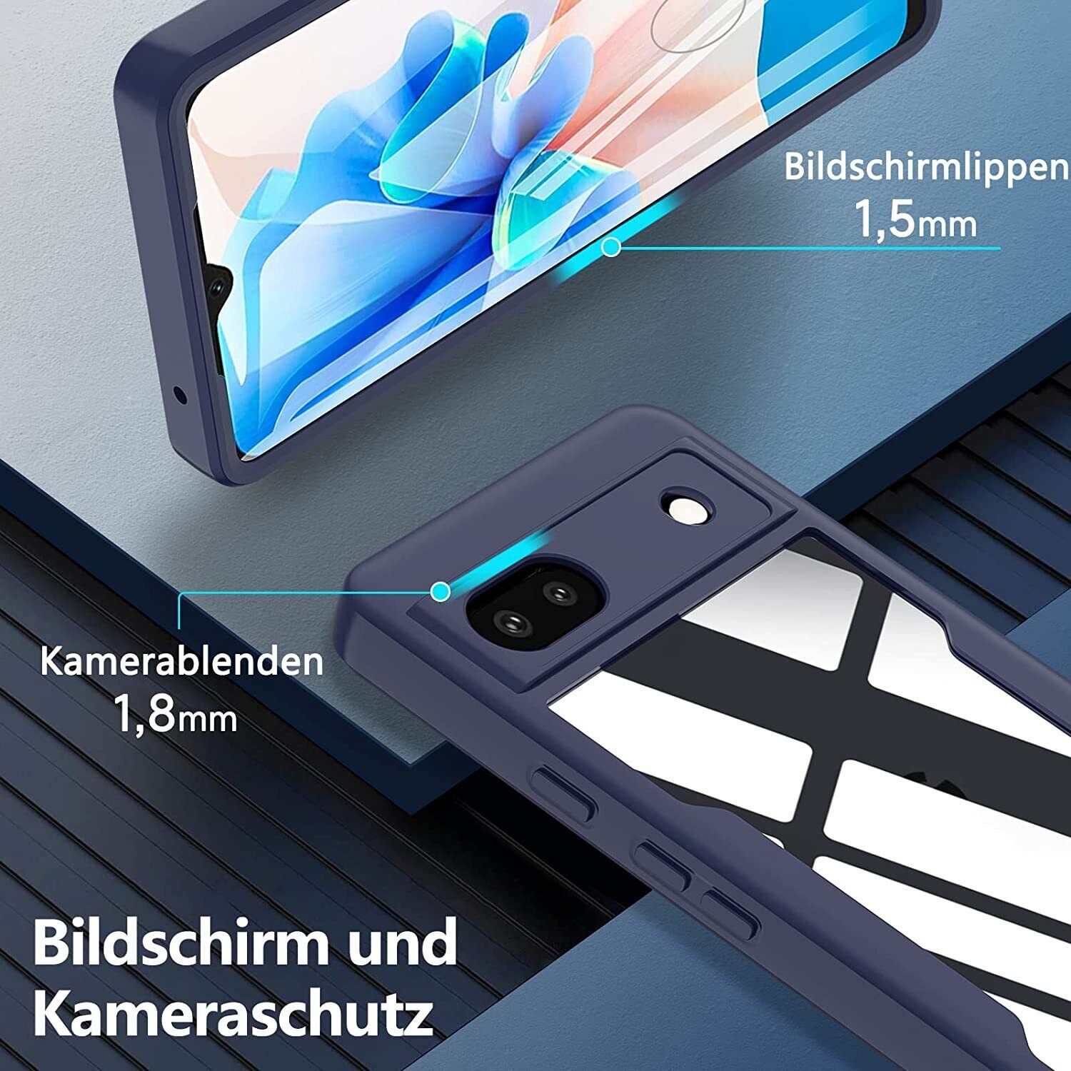 betterfon Handyhülle für Google Pixel 6A 2-teiliges 360° TPU Schutzcase, Rundumschutz mit integrierter Displayabdeckung und klarer Sicht
