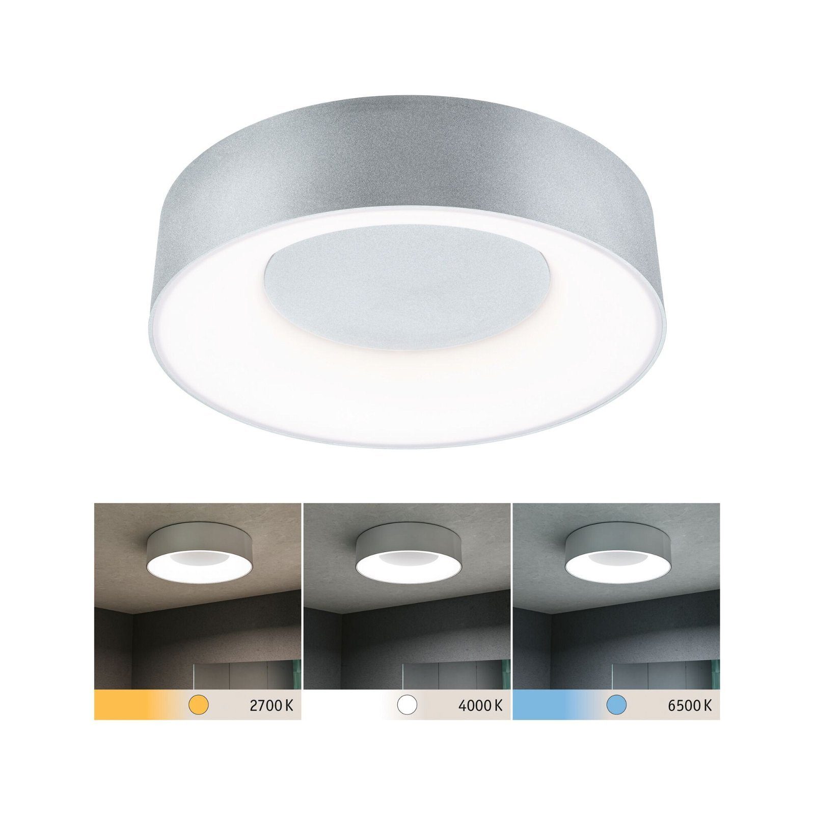 Paulmann LED Deckenleuchte Selection Bathroom Casca IP44 1x16W 300mm, 230V Metall/Kunststoff, LED fest integriert, Tageslichtweiß, WhiteSwitch