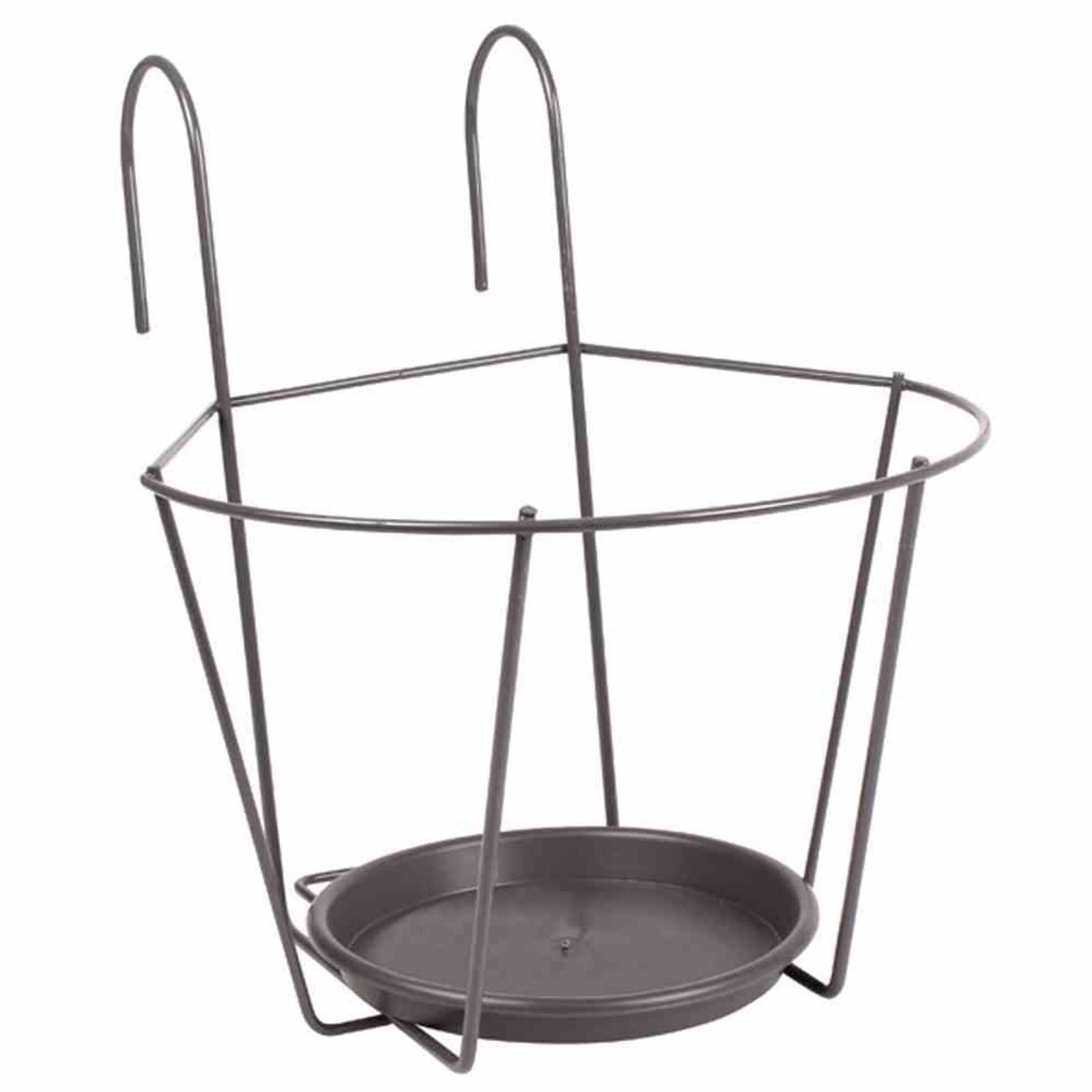Jardifer Blumenkastenhalter Haken-Blumentopfhalter 25 cm grau