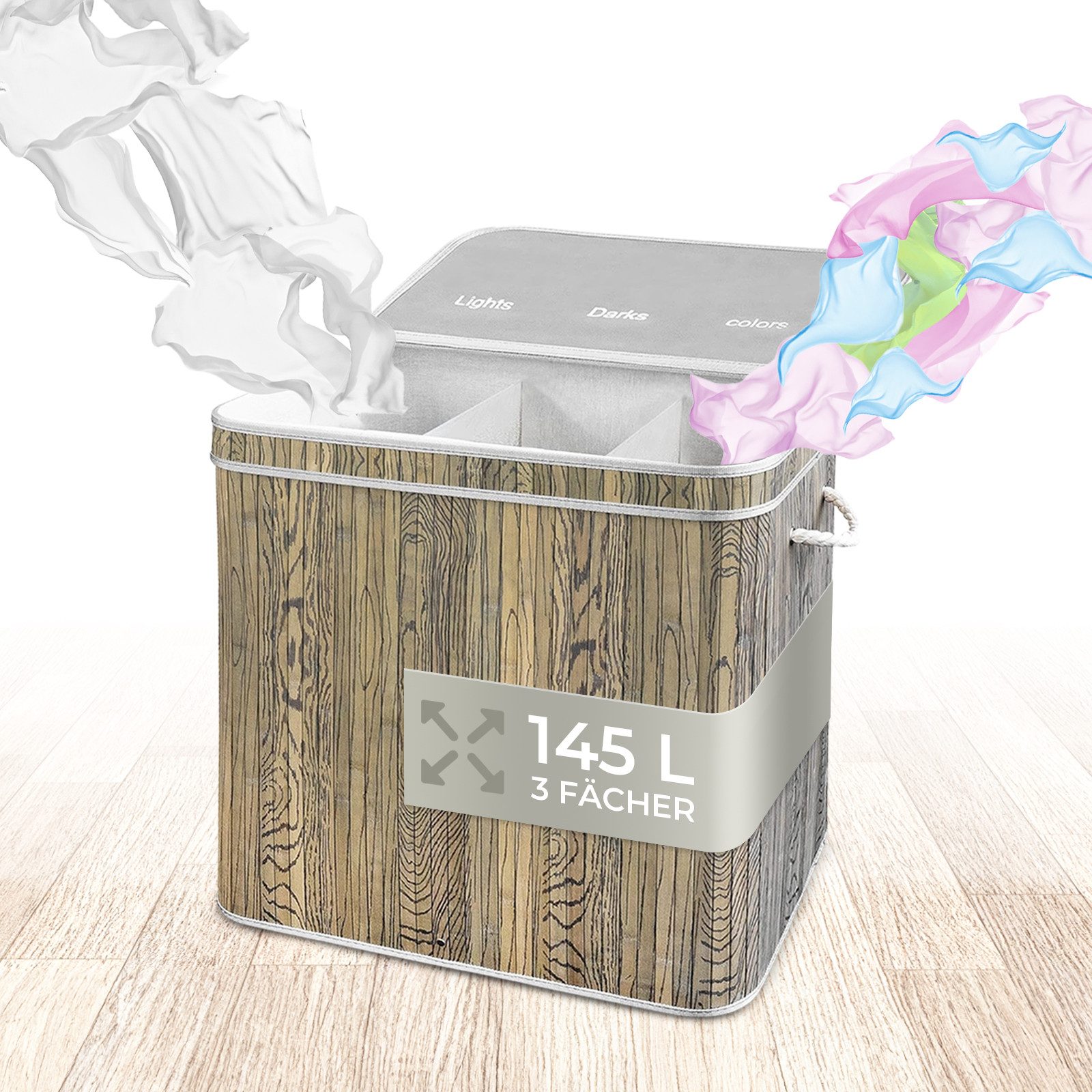 osoltus Wäschesortierer osoltus Wäschesortierer Camps Bay Wäschebox Wäschekorb 3 Fächer