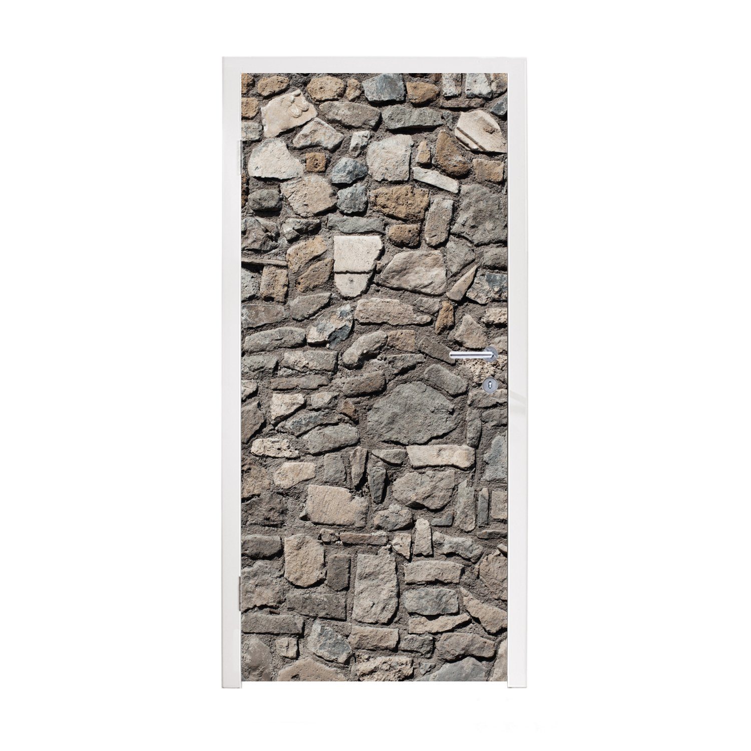 MuchoWow Türtapete Felsbrocken - Alt - Mauer, Matt, bedruckt, (1 St), Fototapete für Tür, Türaufkleber, 75x205 cm
