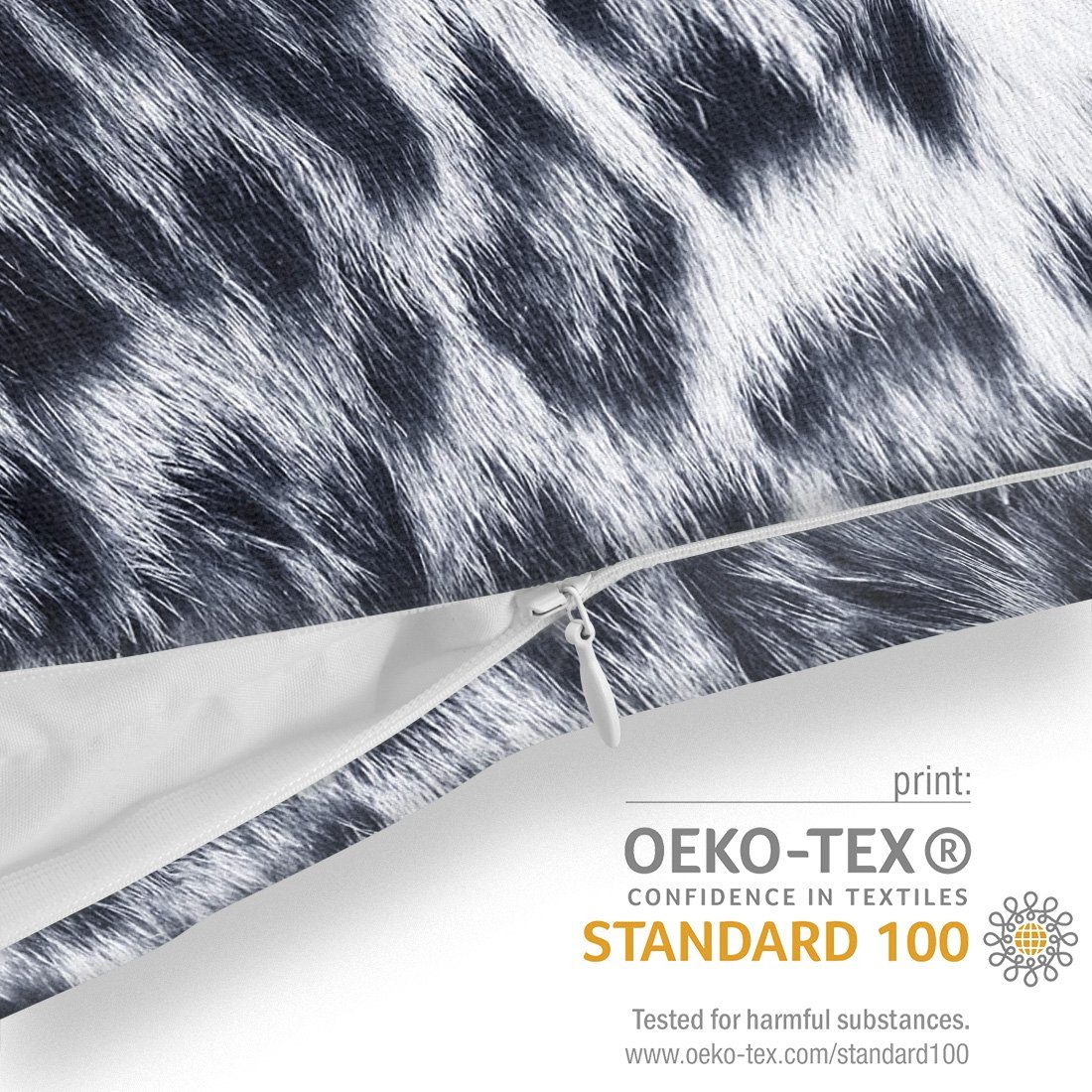 VOID Kissenbezug, Schneeleopard Outdoor Indoor katze tier Leopard leo Fell