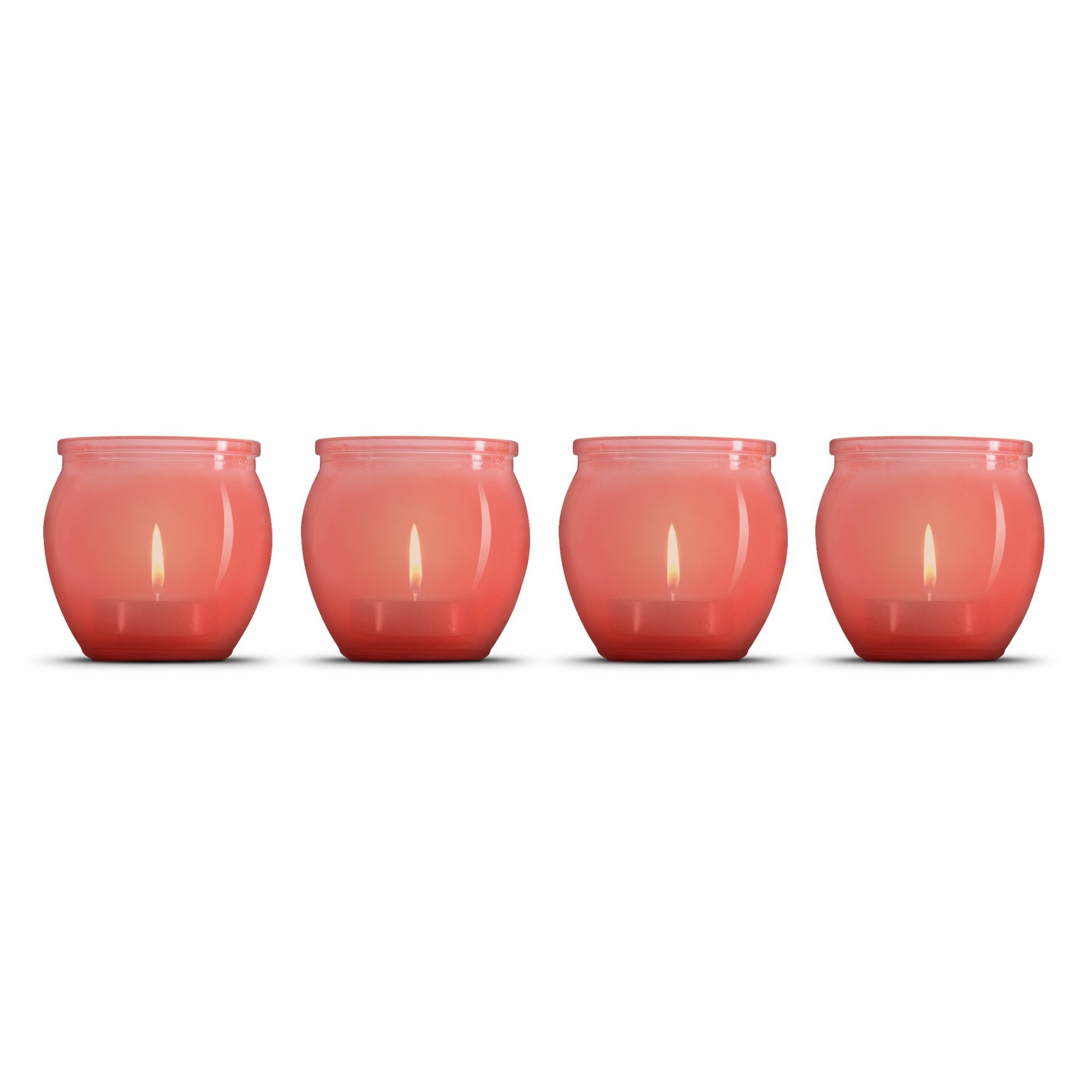 HS Candle Windlicht Teelichhalter inkl. Teelicht (4 St), Свечи - 6cm x 6cm - Glaskerze zur Deko