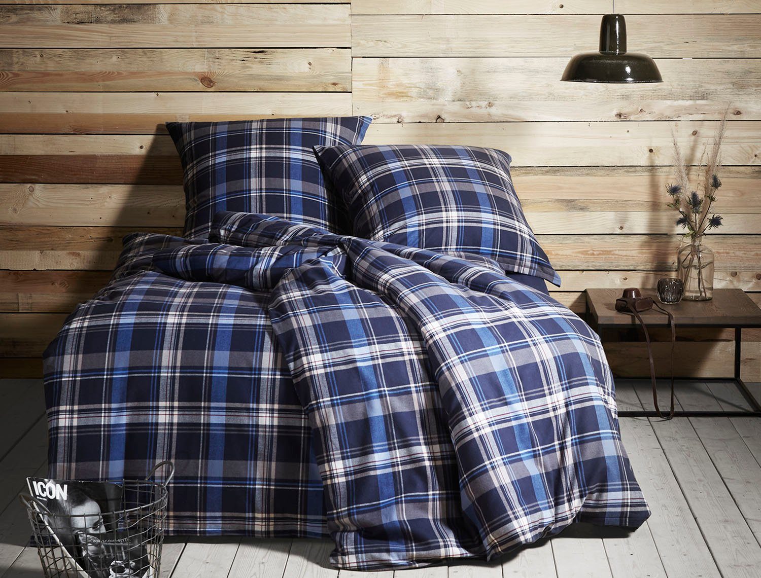 BETTWAESCHE-MIT-STIL Bettwäsche Karo Feinflanell Bettwäsche Aspen, günstig online kaufen
