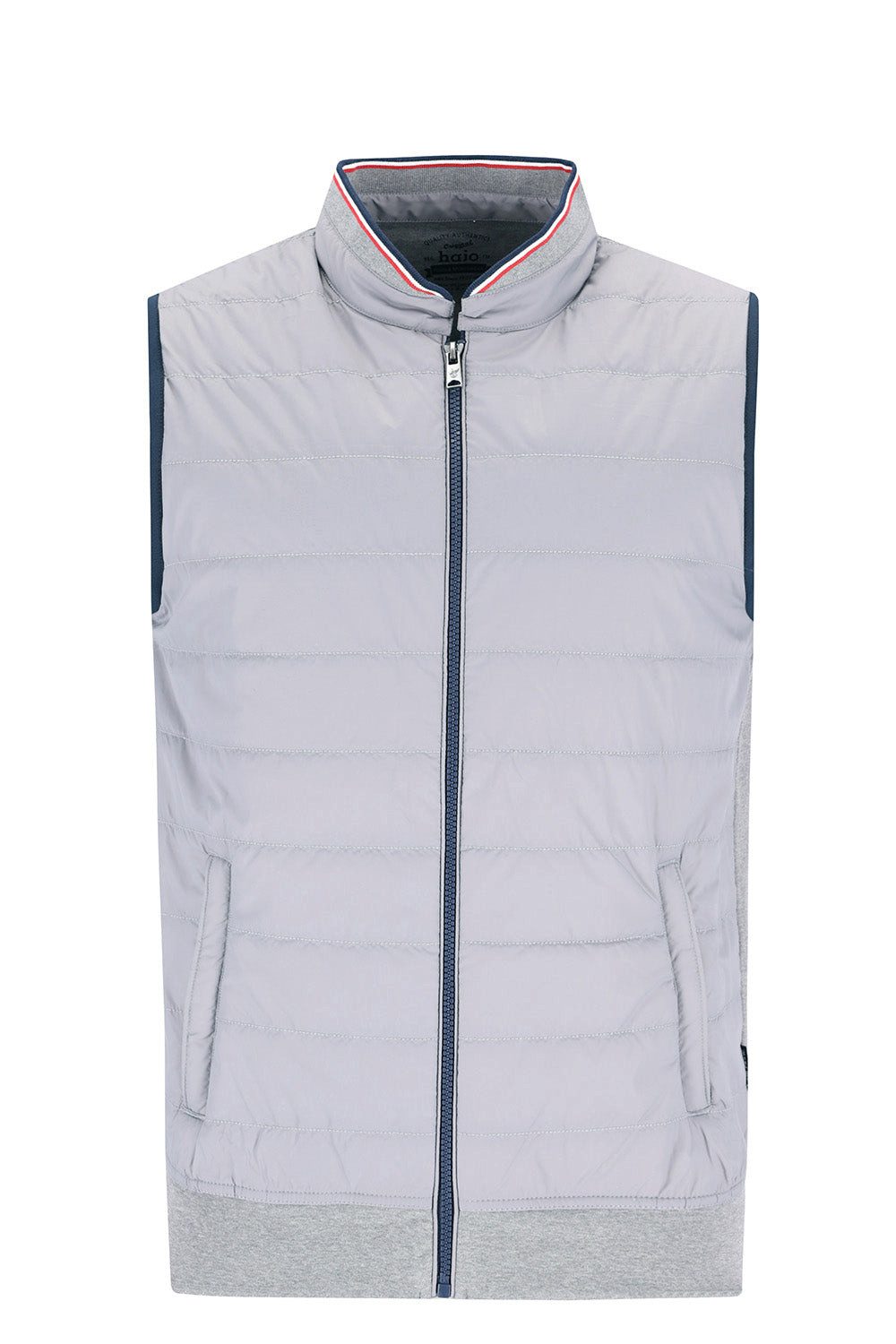 Hajo Kurzweste Sweatweste in Materialmix