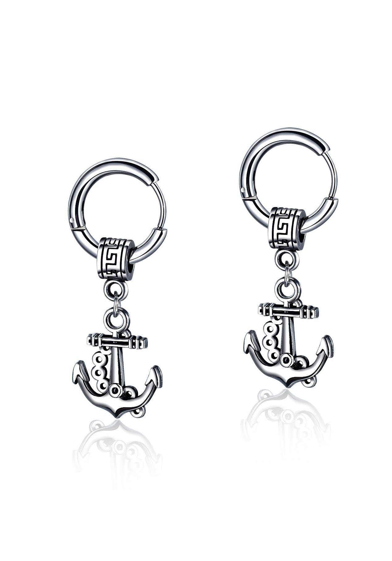 Firetti Paar Creolen Schmuck Geschenk Anker, Einhänger abnehmbar