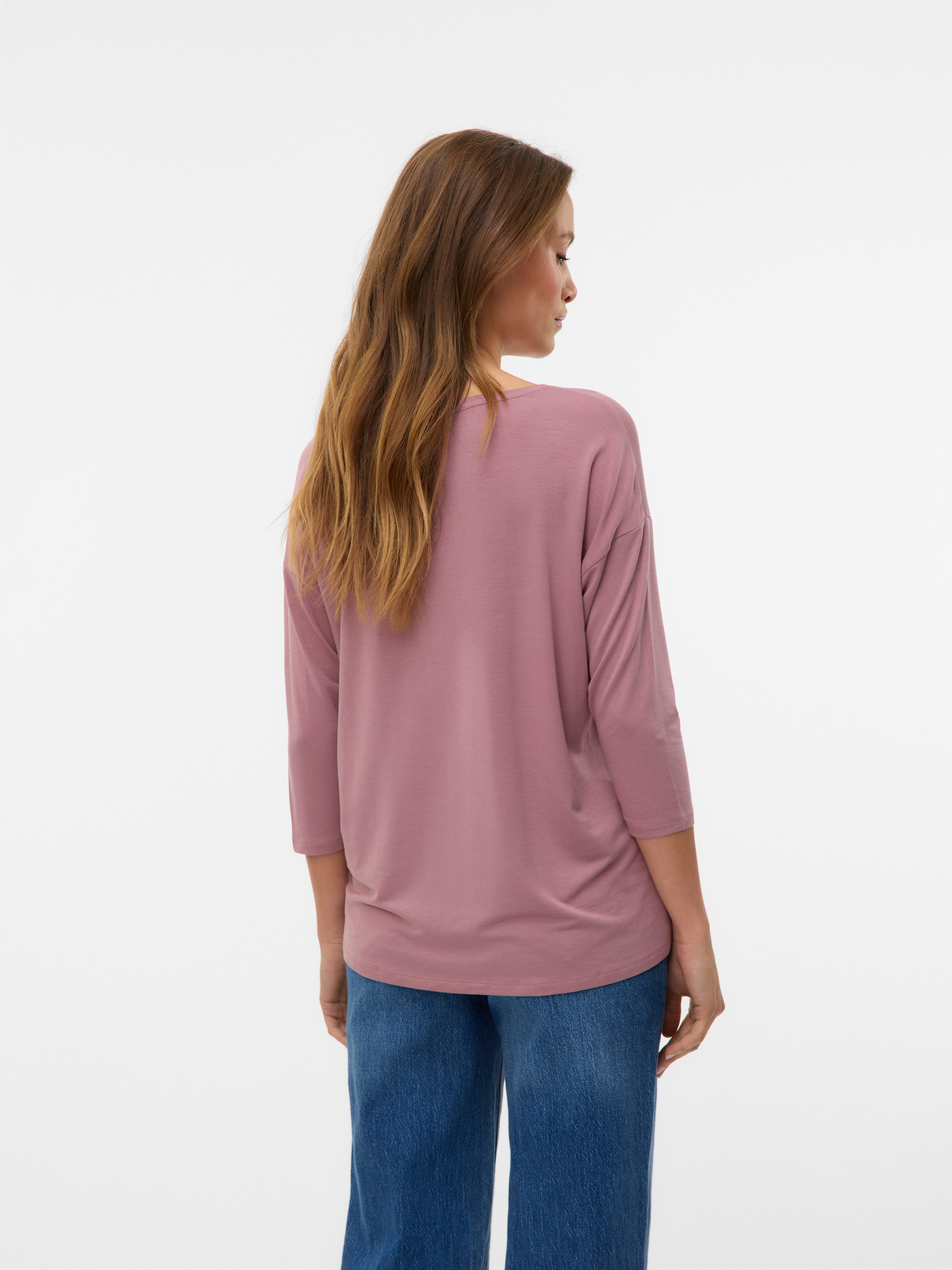Vero Moda 3/4-Arm-Shirt VMAVA 3/4 TOP JRS GA NOOS Materialmix, regular fit günstig online kaufen