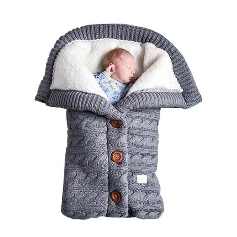 Babys Krankenhaus-Decke 2 Stück gestreifte Wickeldecke mit Mütze Schlafsack ideal für Zuhause oder Krankenhaus 4 Stück Wickel-Set für Neugeborene Mädchen und Jungen für Neugeborene 