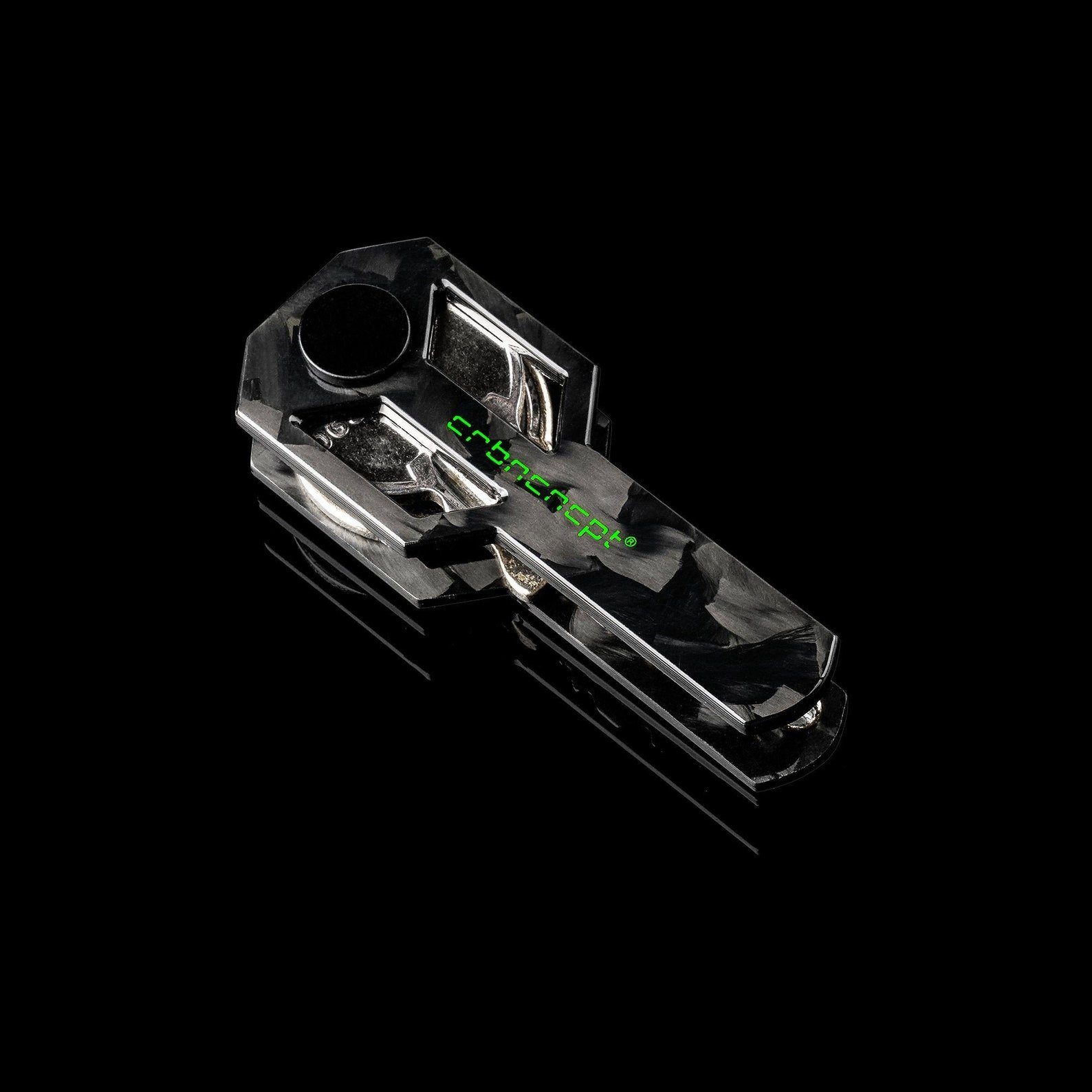 CRBNCNCPT Schlüsseltasche CRBNCNCPT® Carbon Key Edelstahl Keysmart, hochwertigen im mit Schlüsselhalter schwarzen Verbund Schlüsseletui Elementen, minimalistisch Organizer