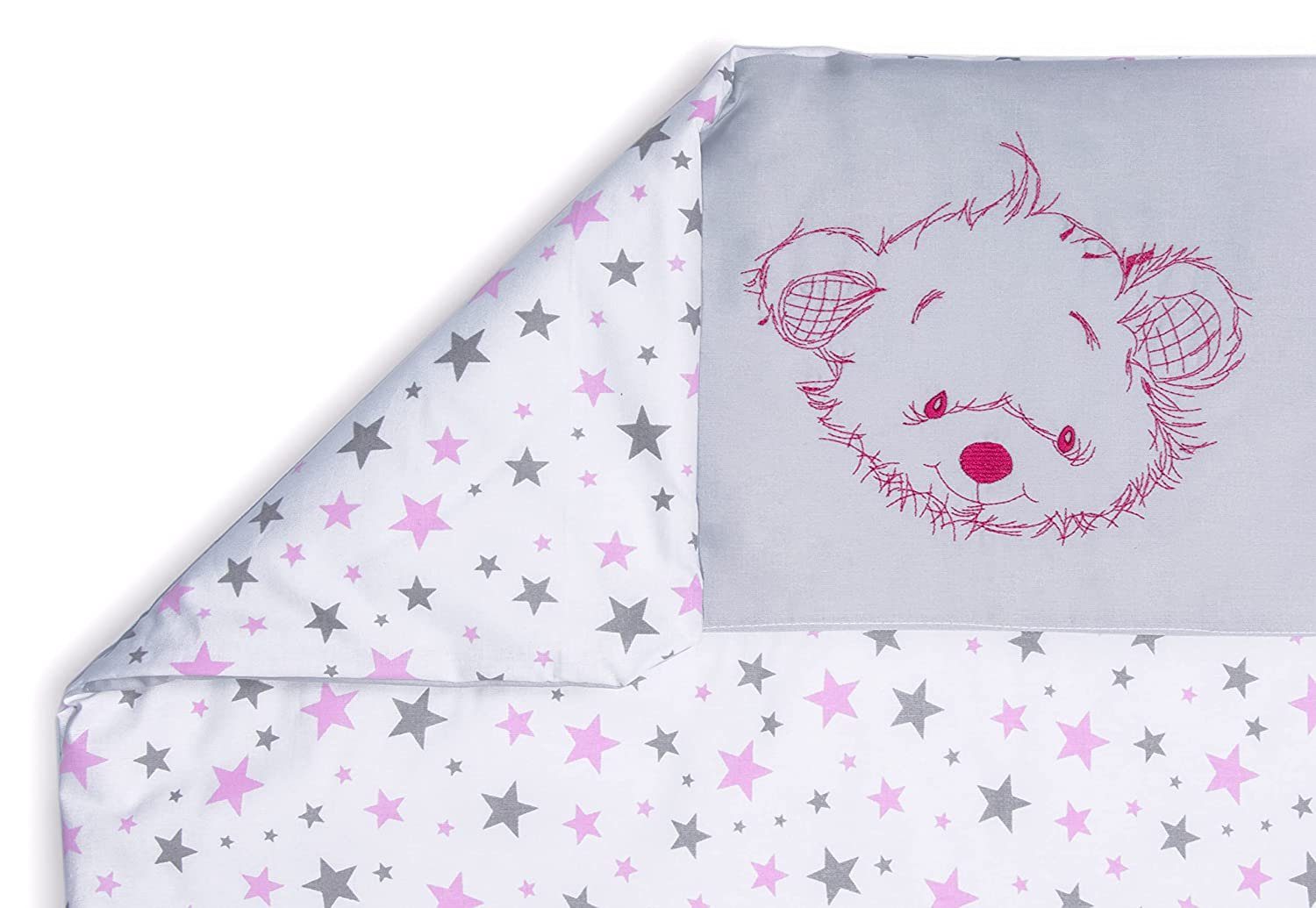 Amilian Babybettwäsche - Kinderwagenset mit Stickerei günstig online kaufen