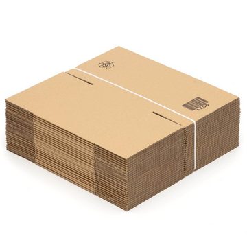 KK Verpackungen Versandkarton, 25 Faltkartons 200 x 200 x 200 mm Postversand Warenversand Wellpappkartons Braun