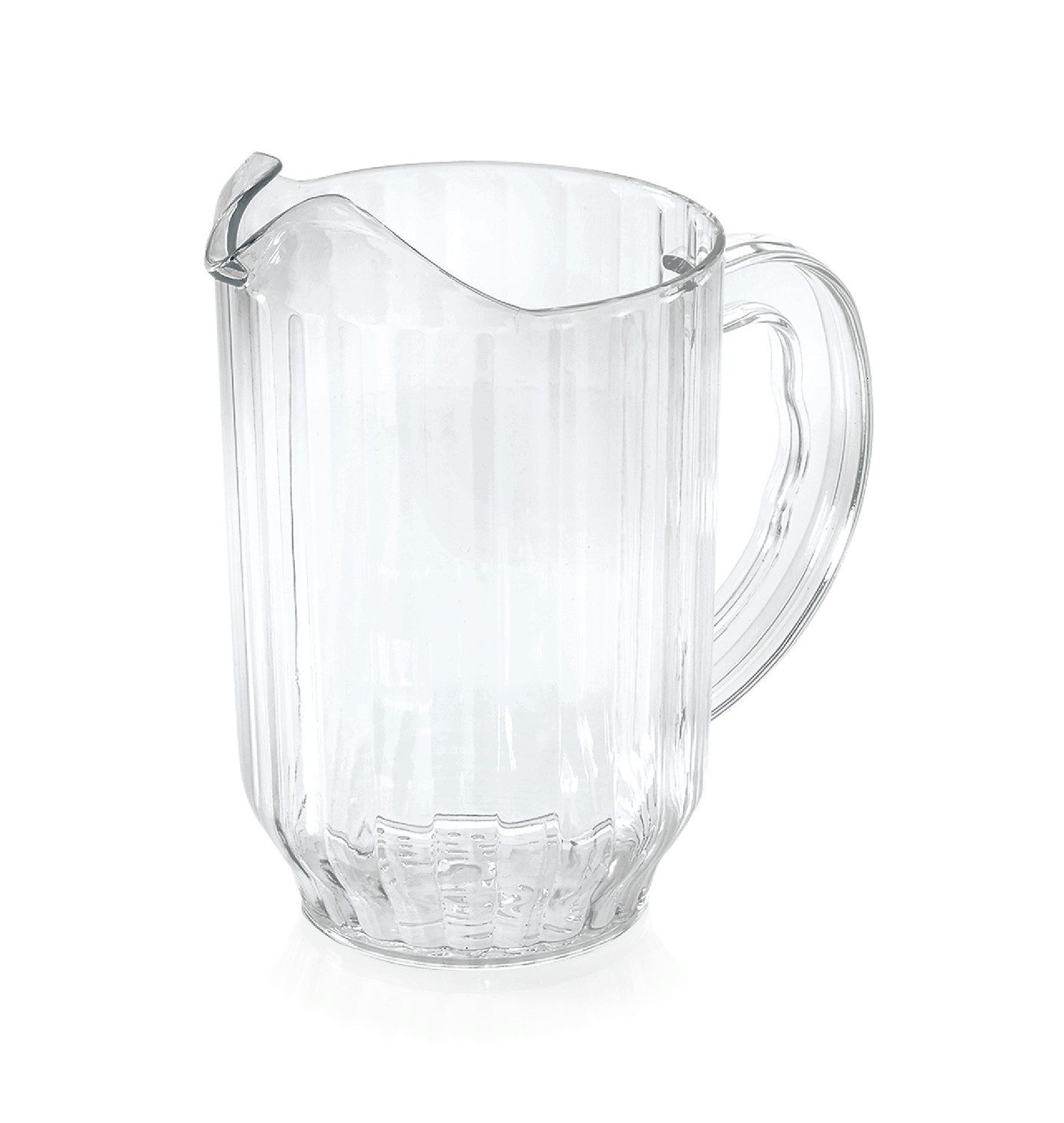WAS Wasserkanne Krug, Wasserkrug, Glaskrug mit Eislippe aus Polycarbonat, 1,8 ltr