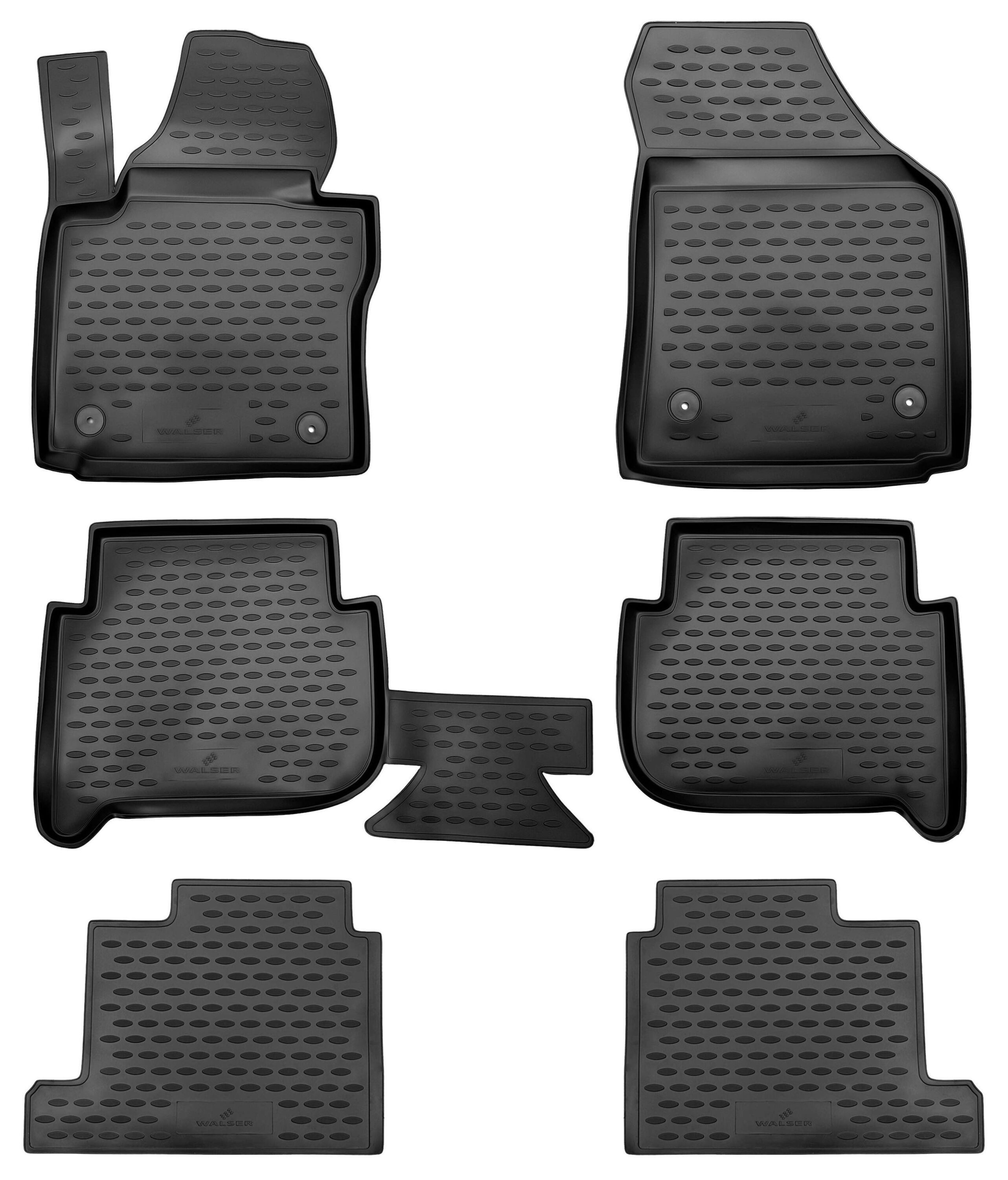 WALSER Kofferraumwanne Automatte Passform XTR (6 St), für VW TOURAN (1T1, 1T2), TOURAN (1T3) VW TOURAN (1T1, 1T2) 02/2003-05/2010, VW TOURAN (1T3) 05/2010-05/2015