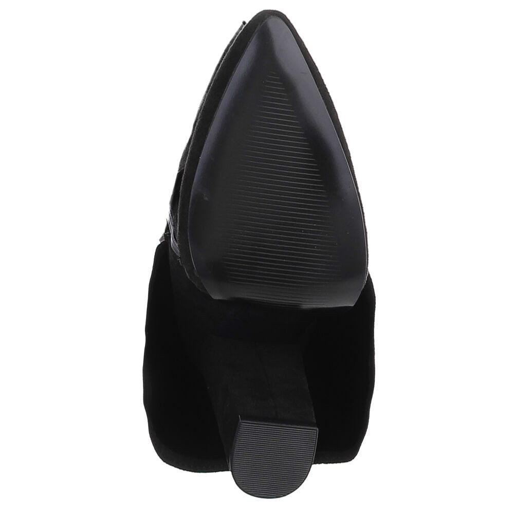 Ital-Design Elegante Stiefel für Damen – Hochwertig und Bequem High-Heel-Stiefel (90109727) Blockabsatz Stiefel in Braun
