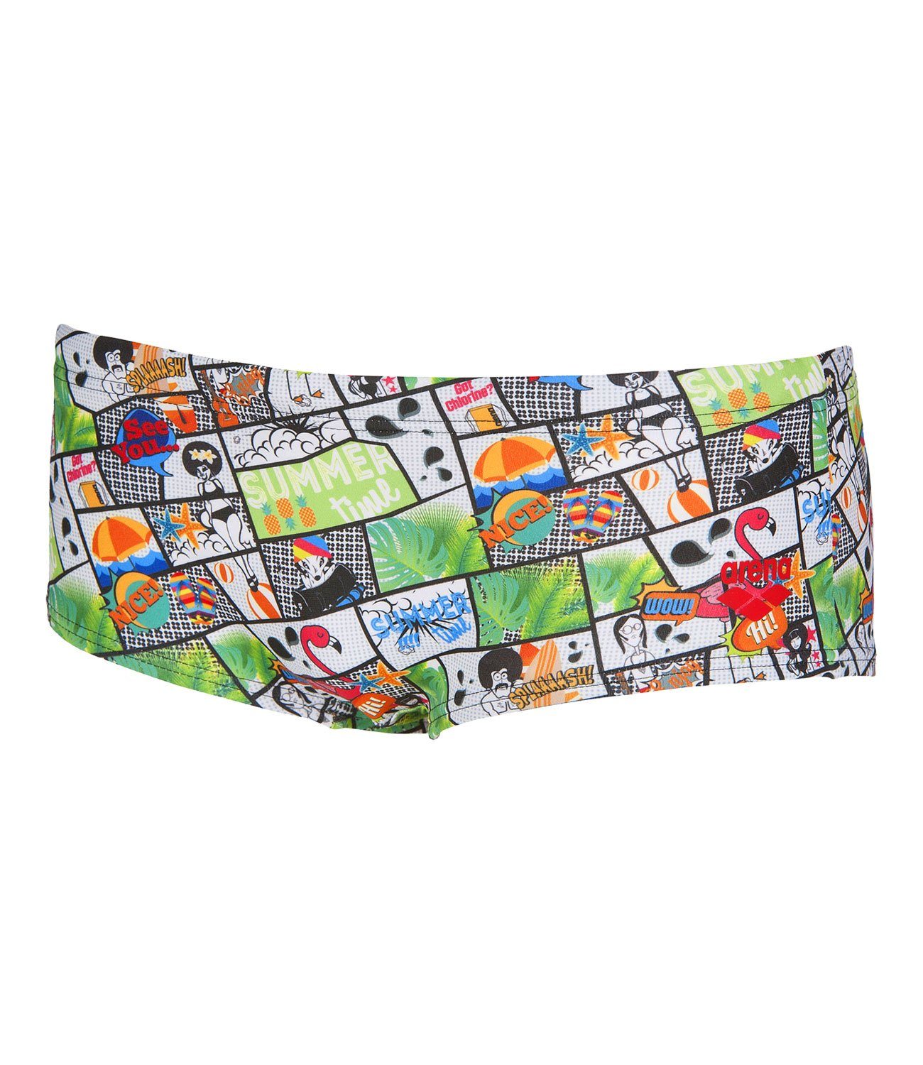 Arena Badehose Summer Comics Low Waist Short mit lebhaften Comic-Motiven