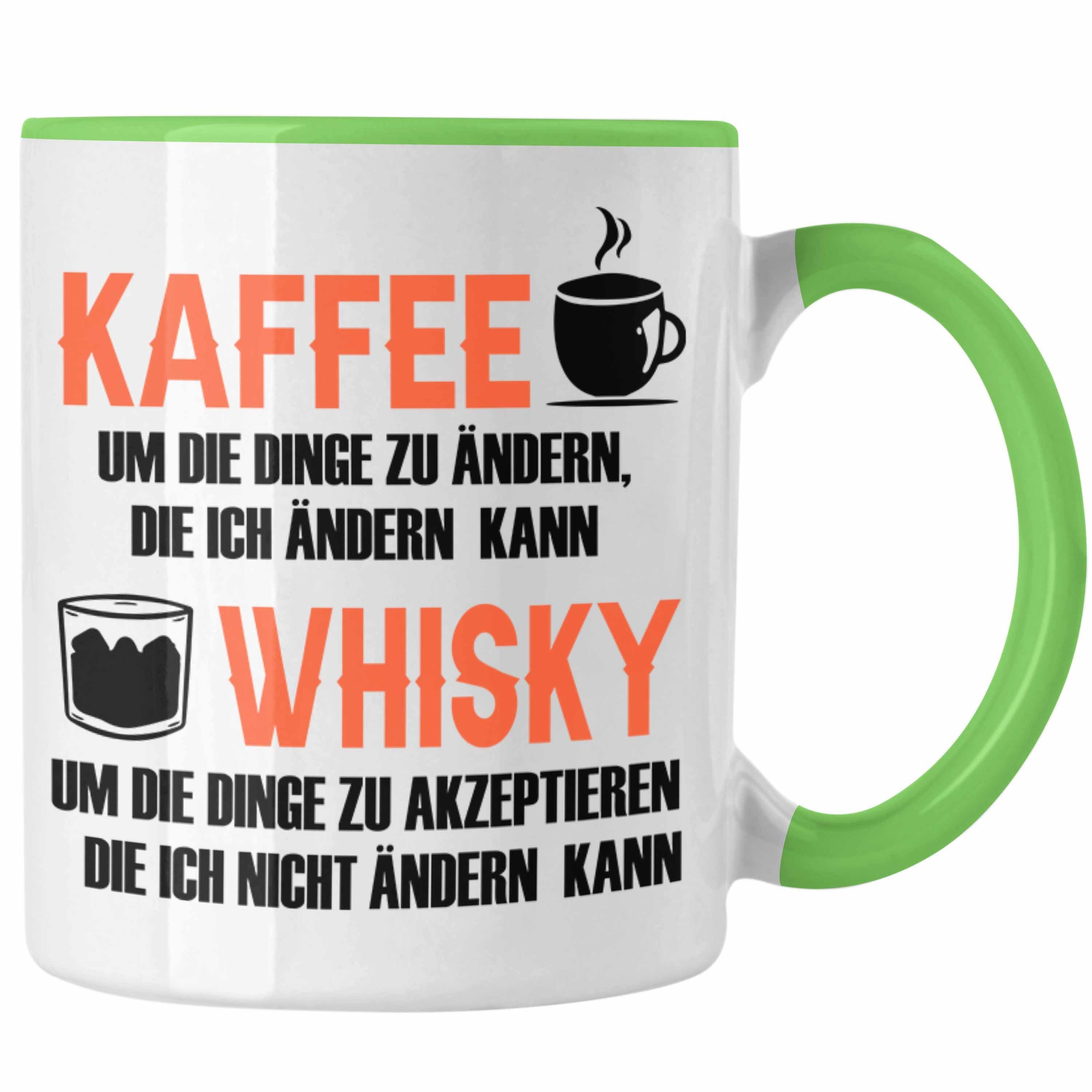 Trendation Tasse Kaffee Whisky Liebhaber Grün Geschenk tasse Geschenkidee Trinker Whiskey