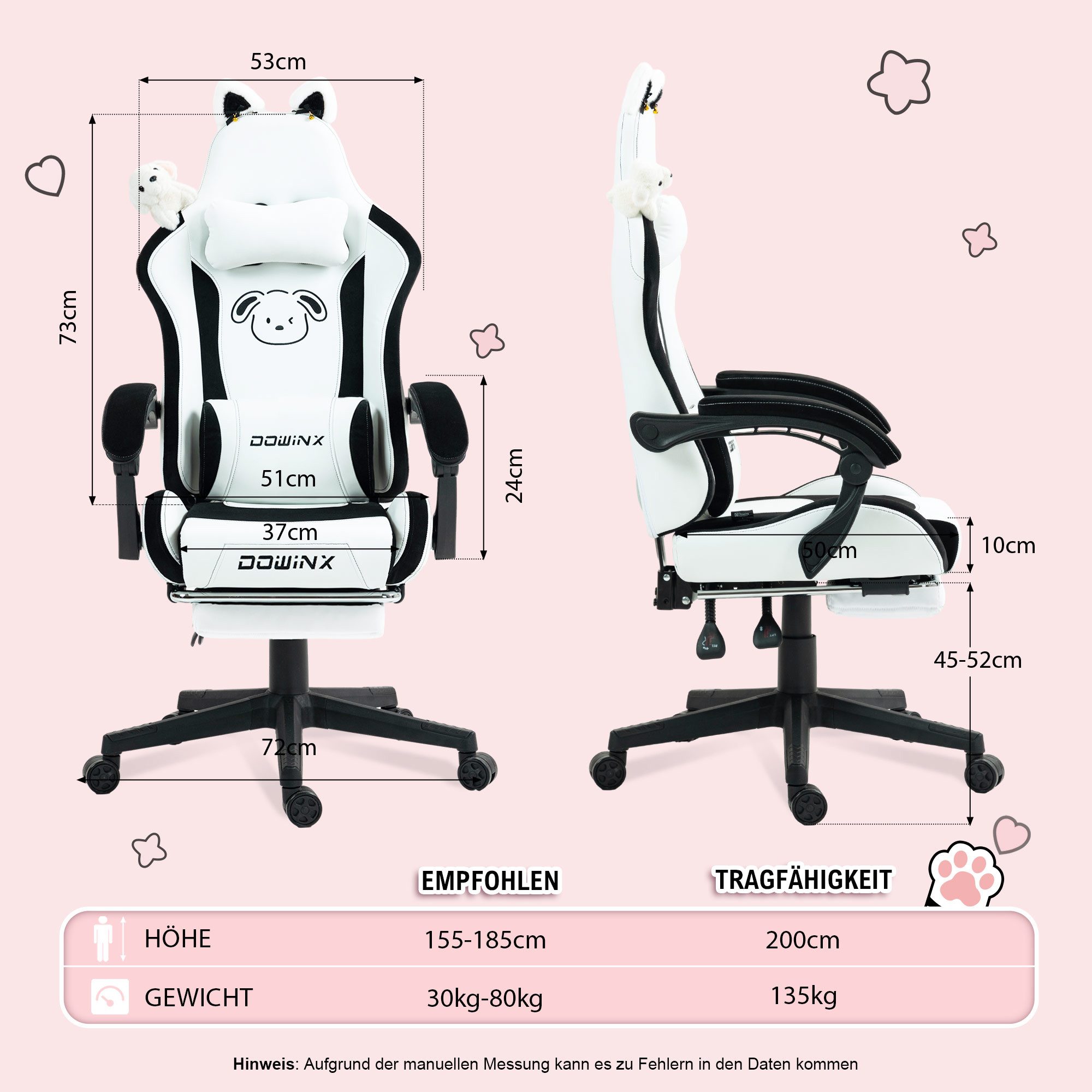 Dowinx Gaming-Stuhl Ergonomischer Computerstuhl mit Hoher günstig online kaufen