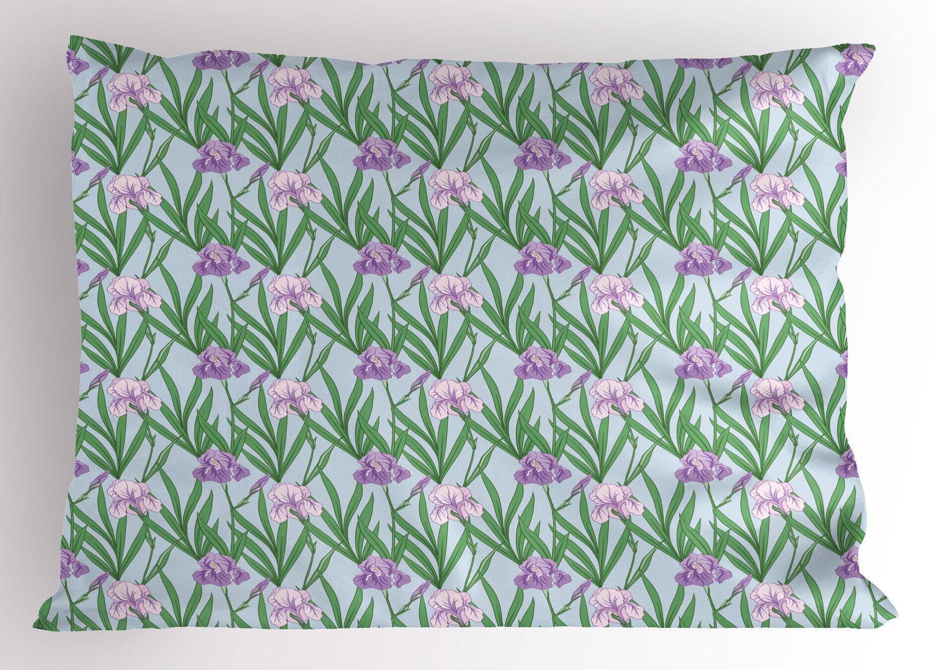 Style Kopfkissenbezug, Japanese Lila Abakuhaus (1 Queen Kissenbezüge Stück), Blumen Dekorativer Size Gedruckter Iris